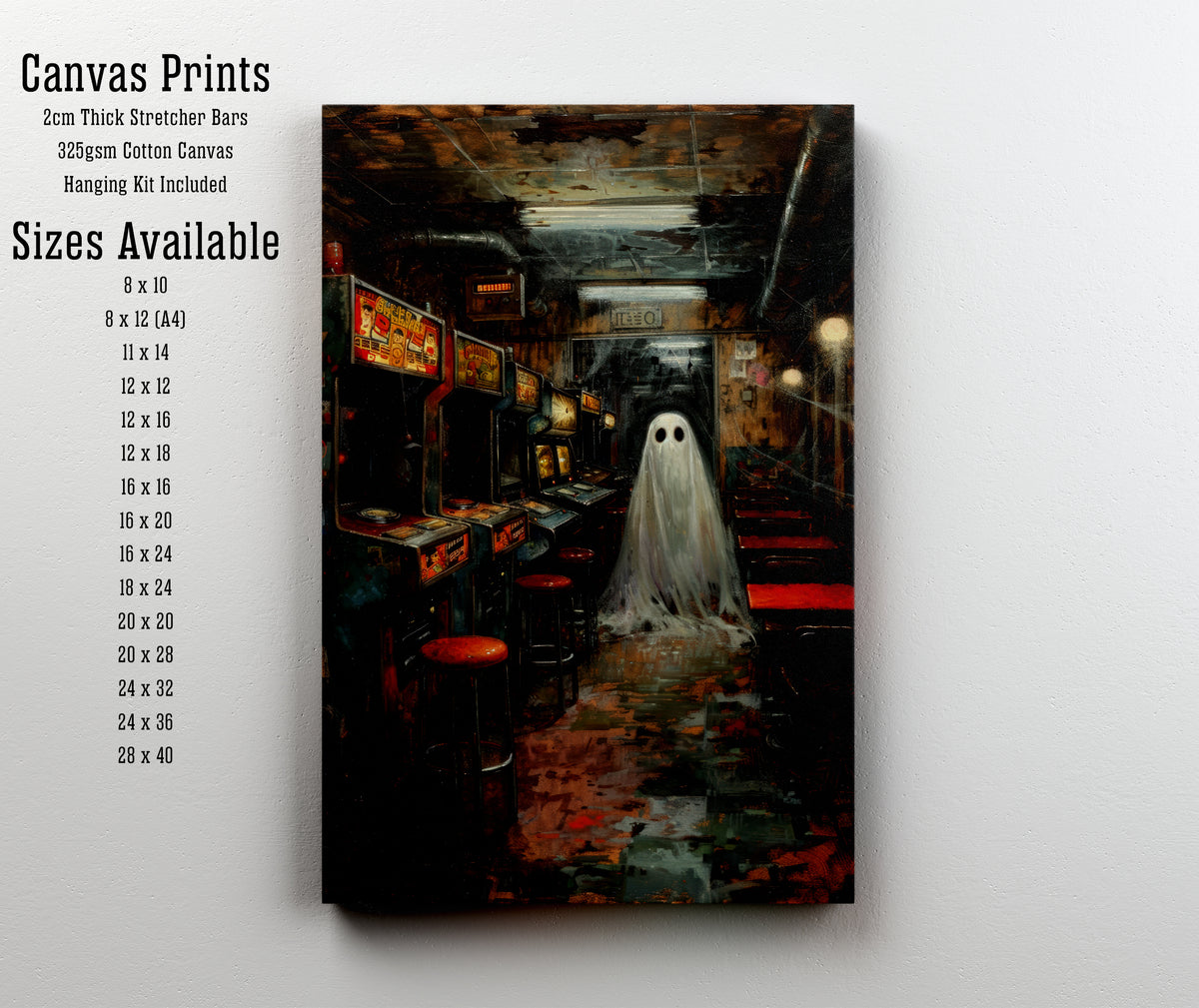 Haunted Arcade Ghost Art Print