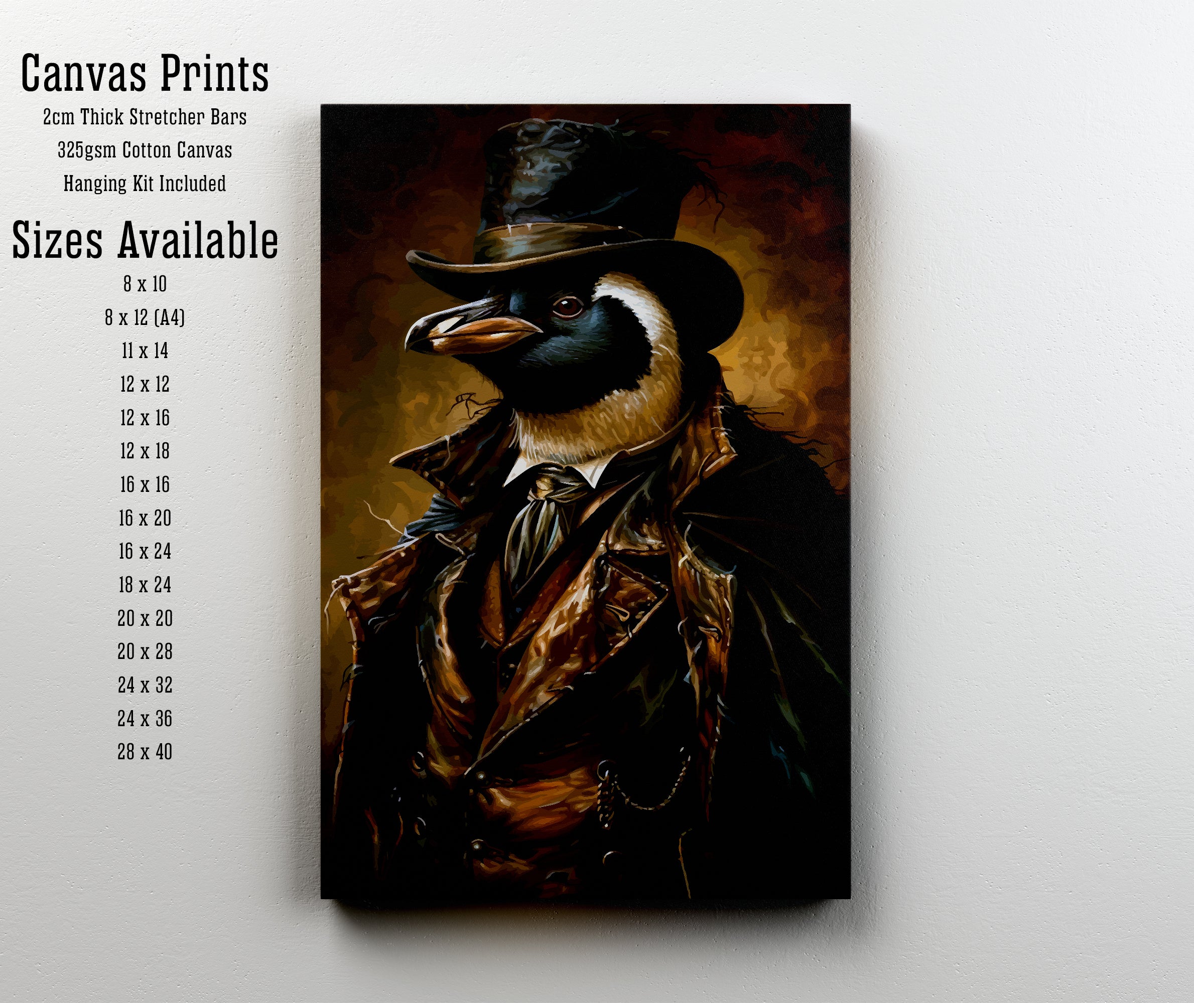 Victorian Raven Gentleman Art Print