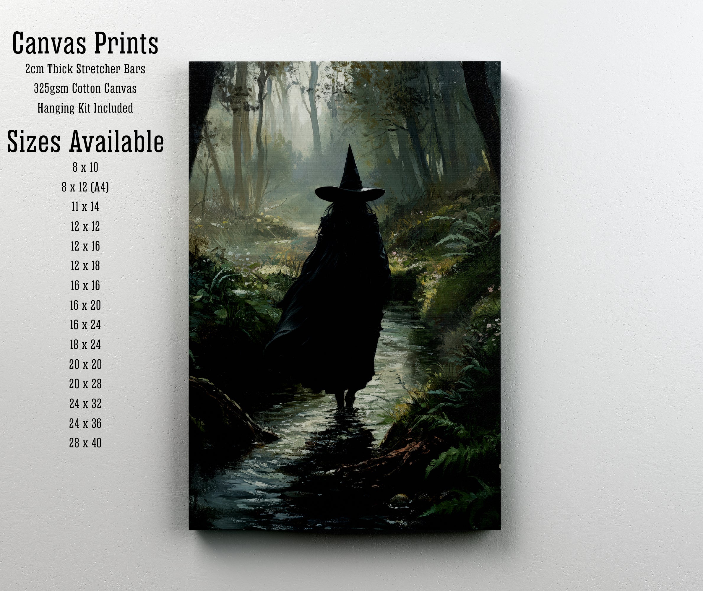 Witch in Forest Dark Fantasy Art Print