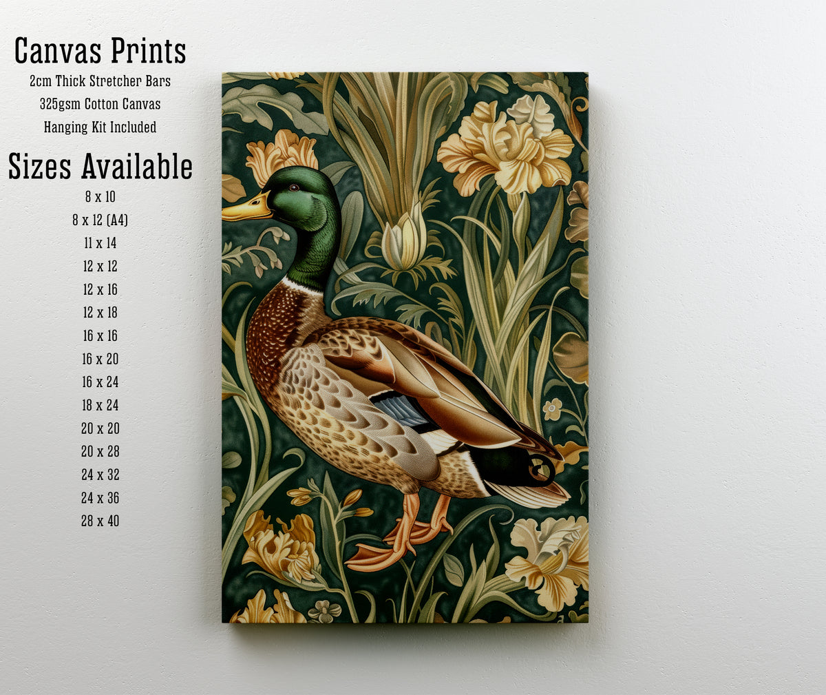 Mallard Botanical Art Print