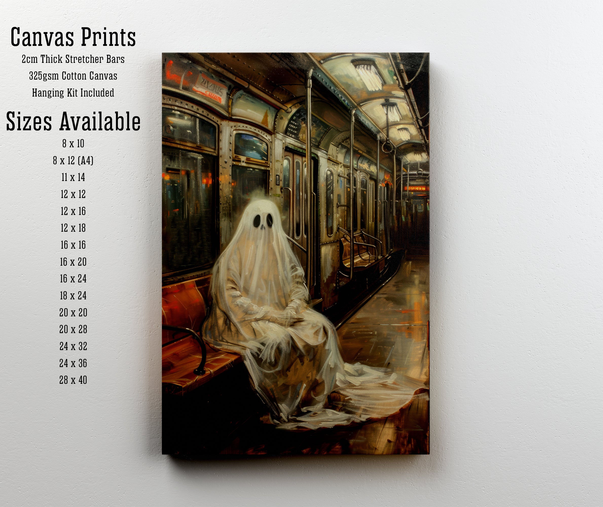 Ghost on the Subway Art Print