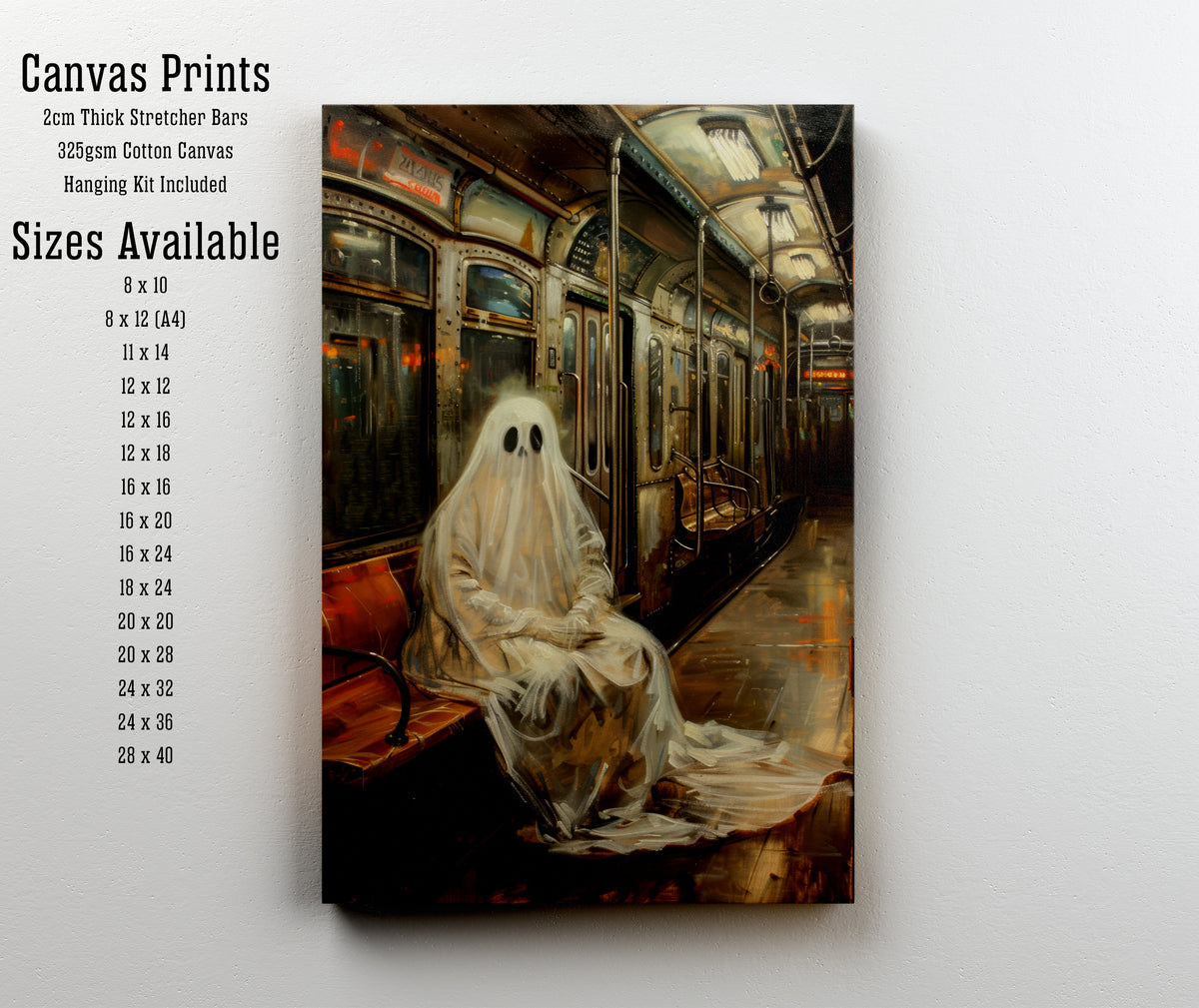 Ghost on the Subway Art Print