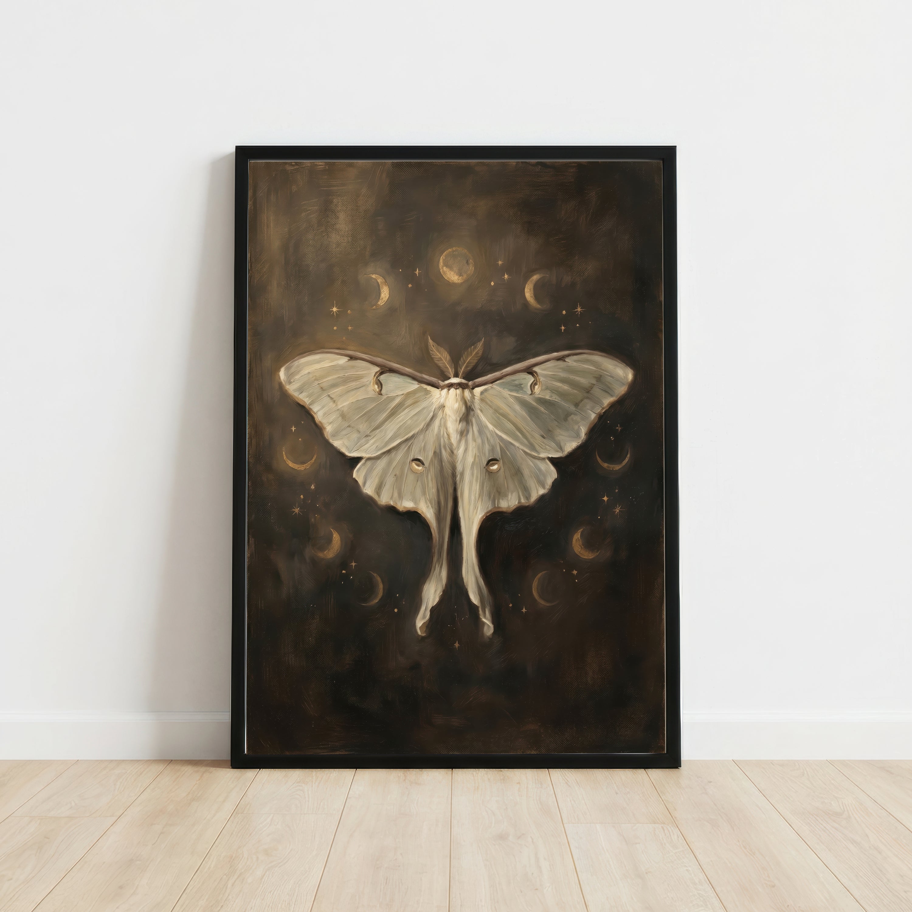 Celestial Moth Dark Academia Art Print