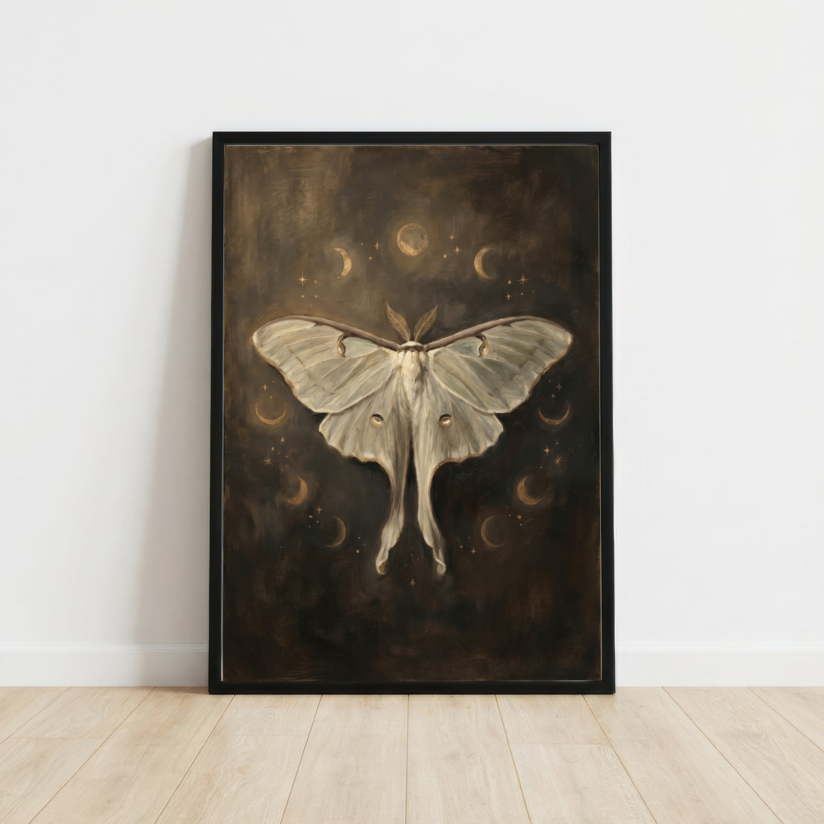 Celestial Moth Dark Academia Art Print