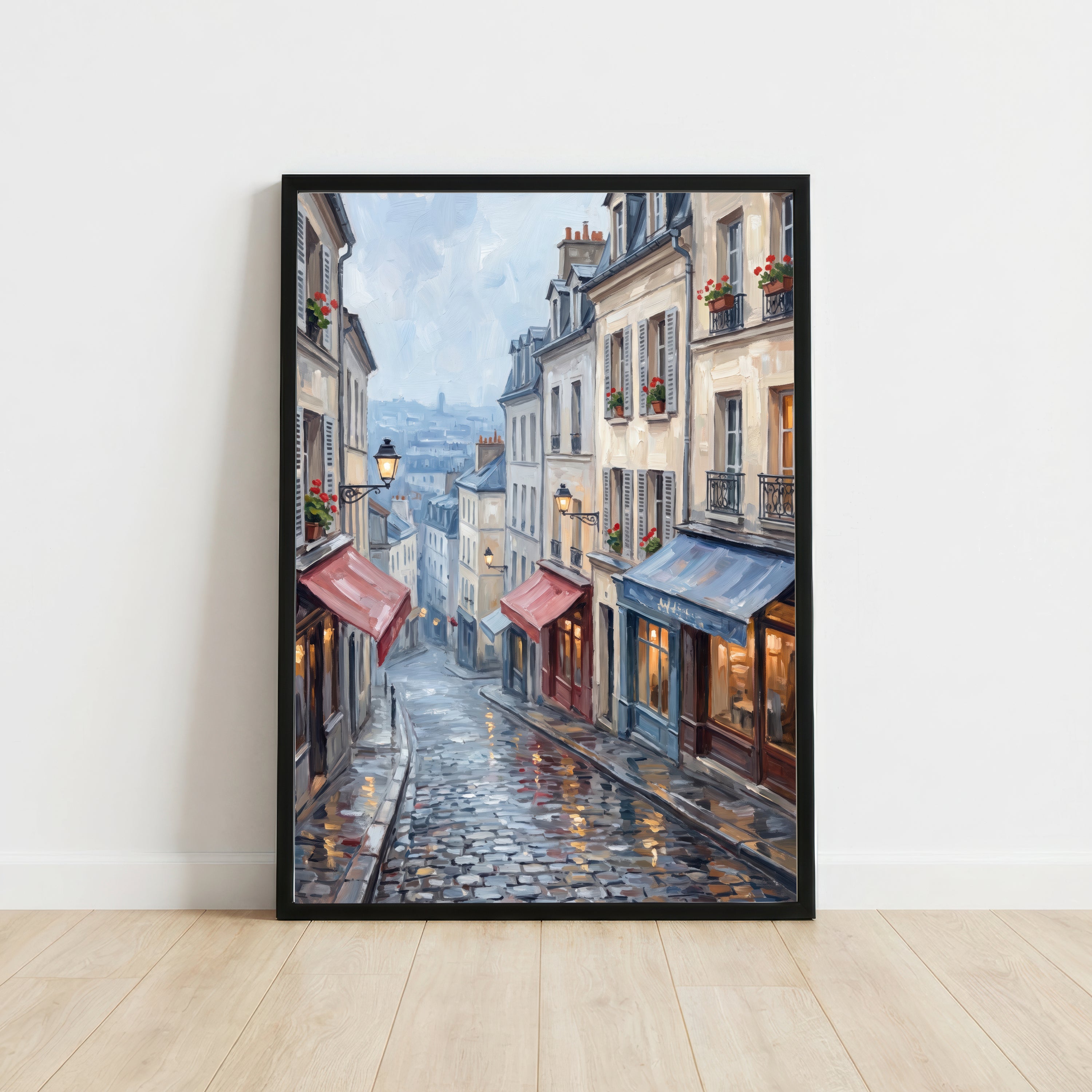 Parisian Cobblestone Street Art Print
