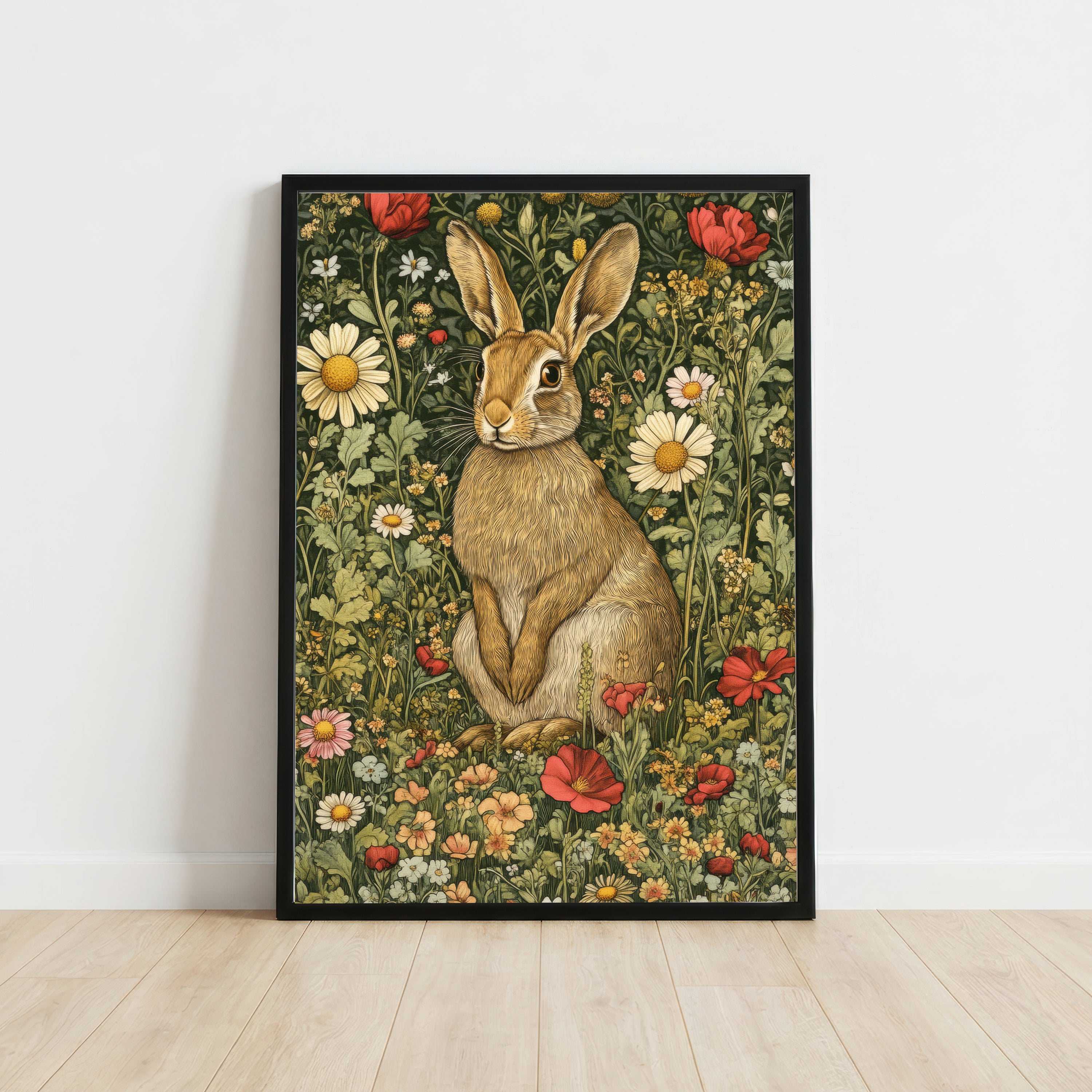 Floral Rabbit Art Print