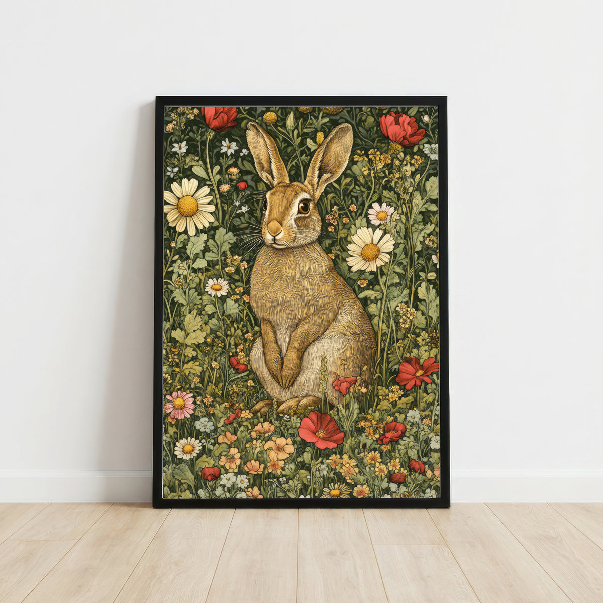 Floral Rabbit Art Print