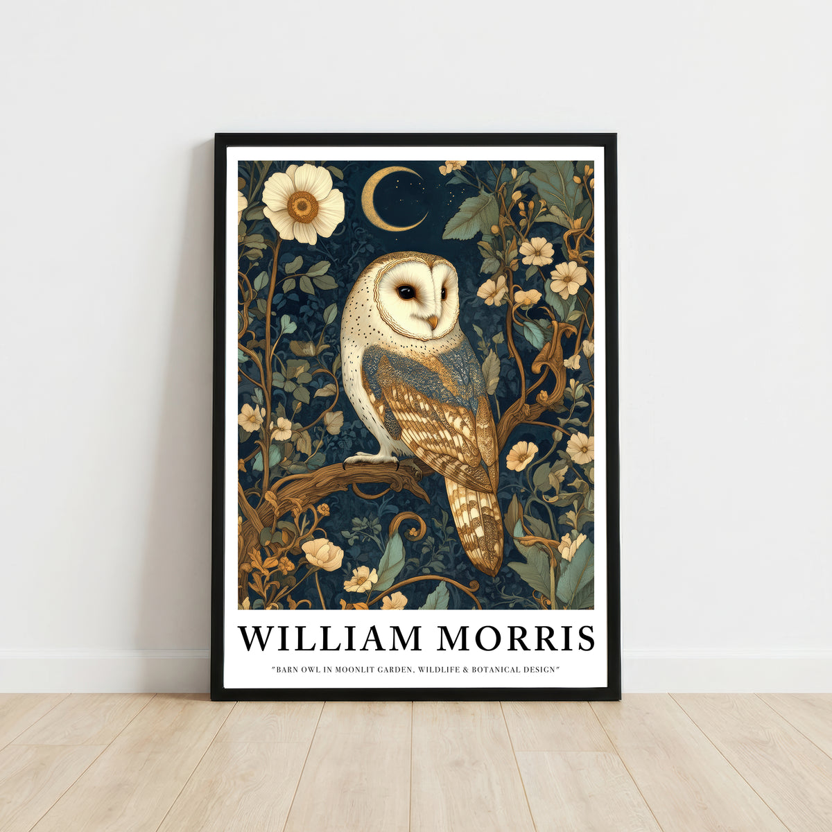 William Morris Inspired Barn Owl Art Print