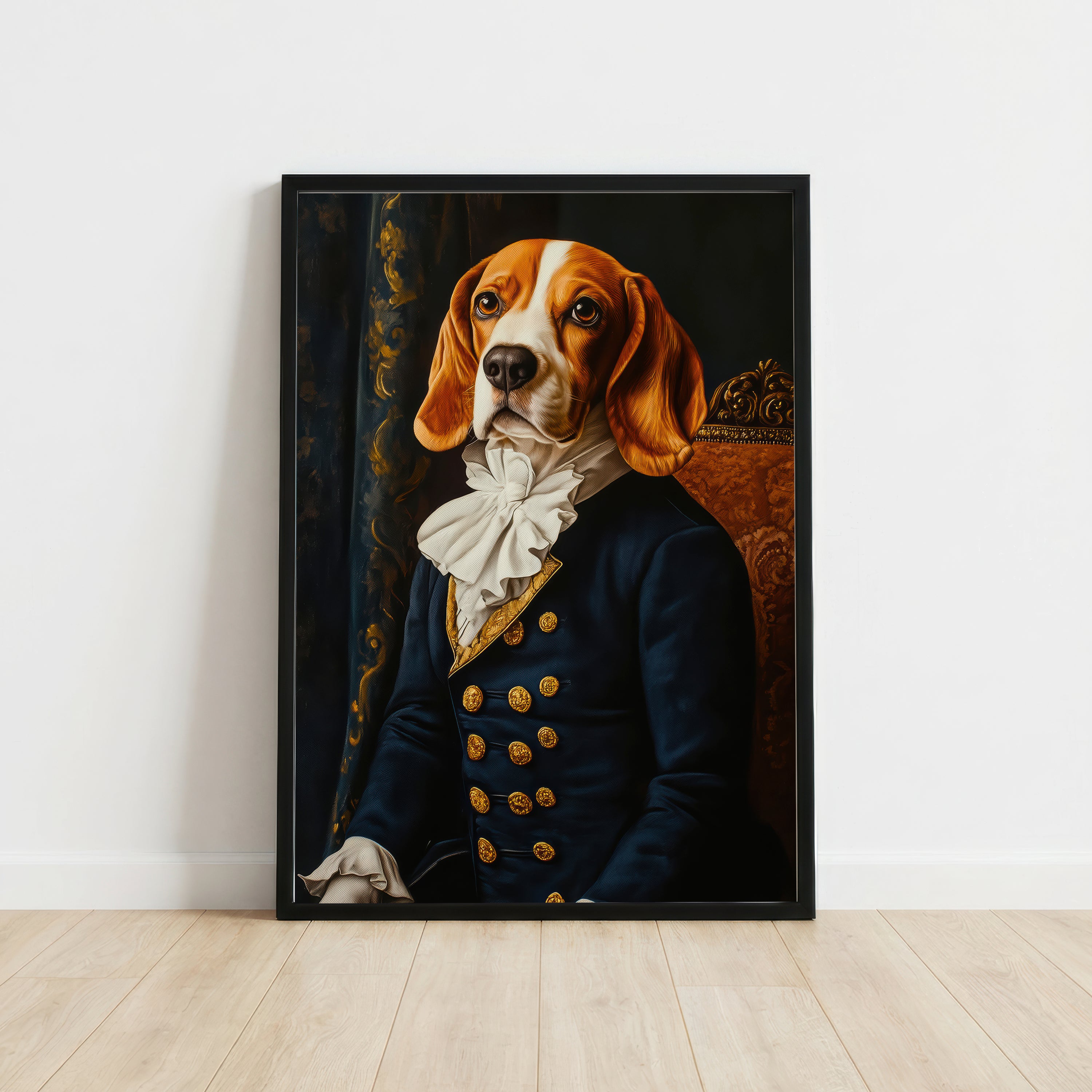 Aristocratic Beagle Portrait Art Print