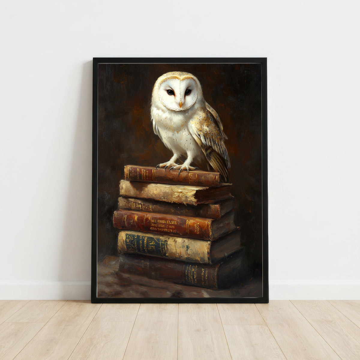 Barn Owl Dark Academia Art Print