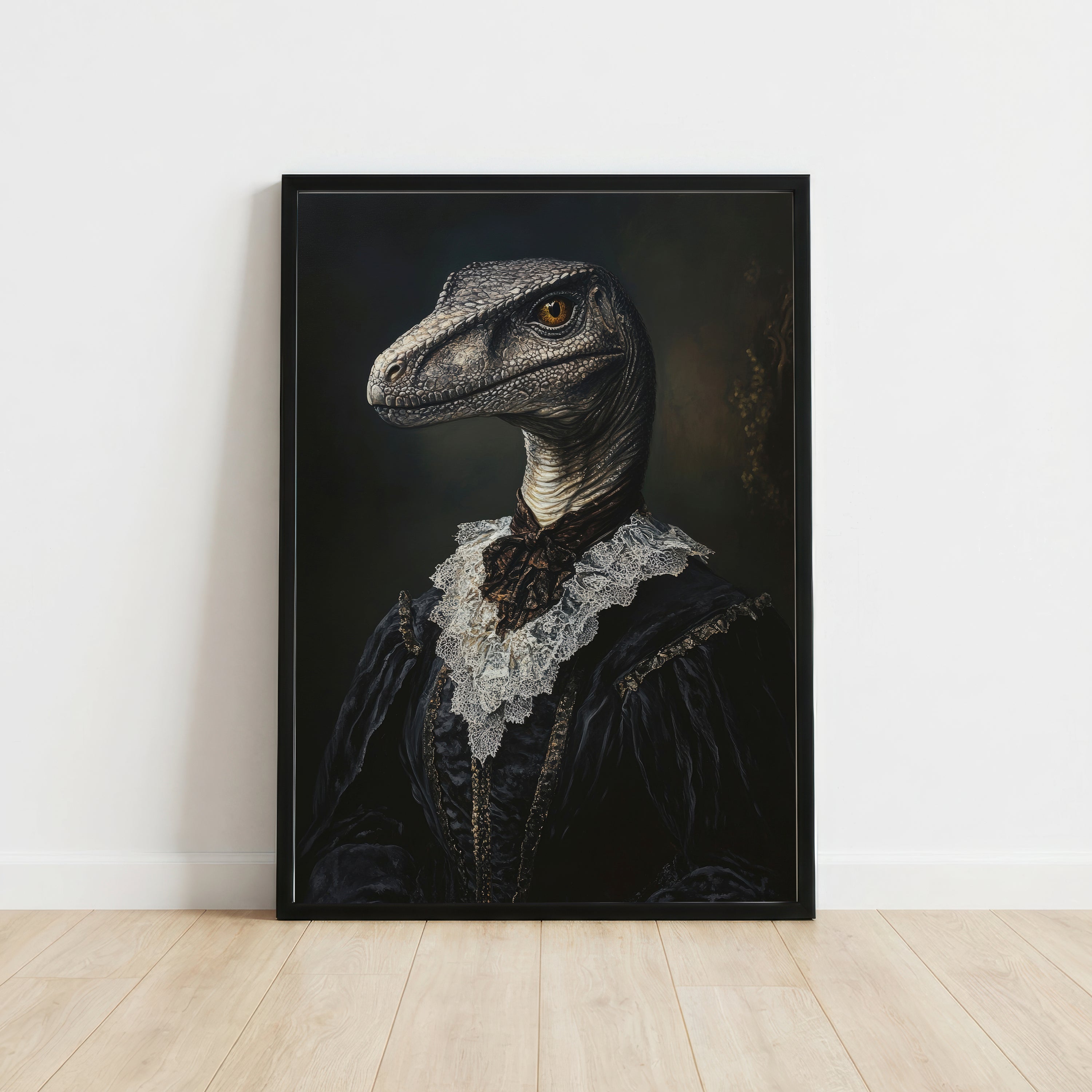 Gothic Dinosaur Portrait Art Print