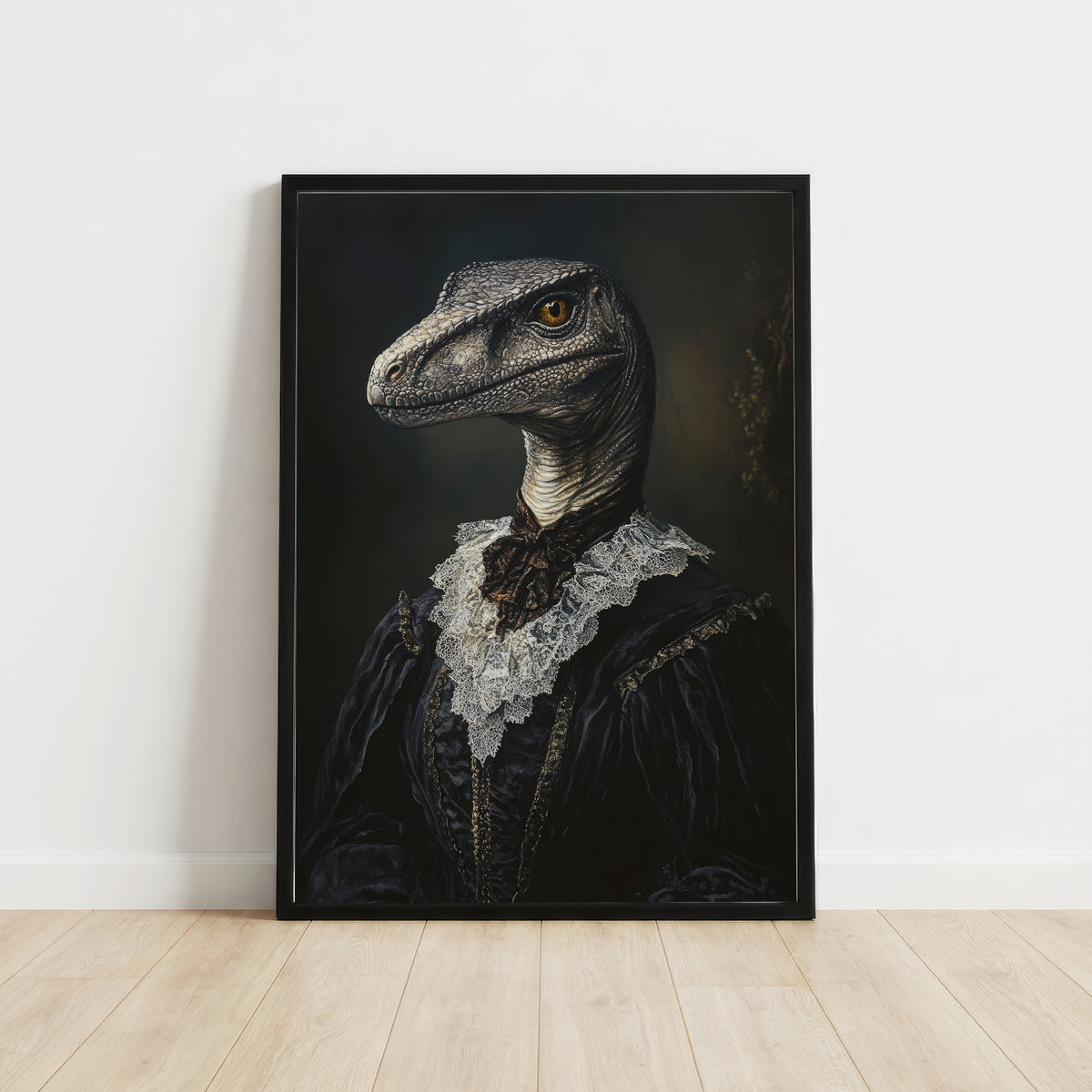 Gothic Dinosaur Portrait Art Print