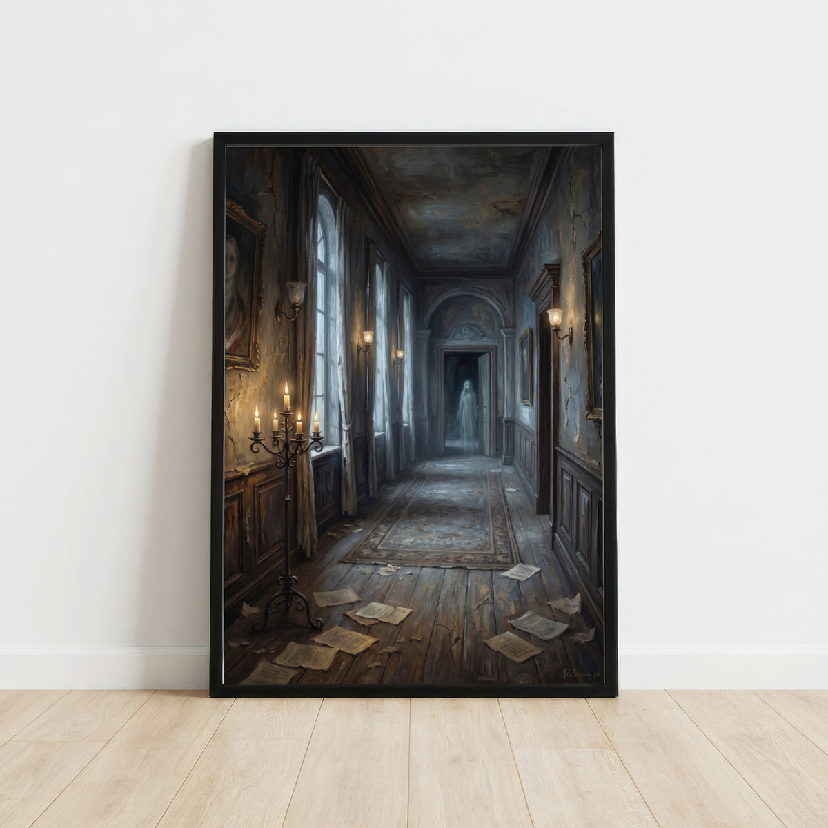 Ghostly Gothic Hallway Art Print