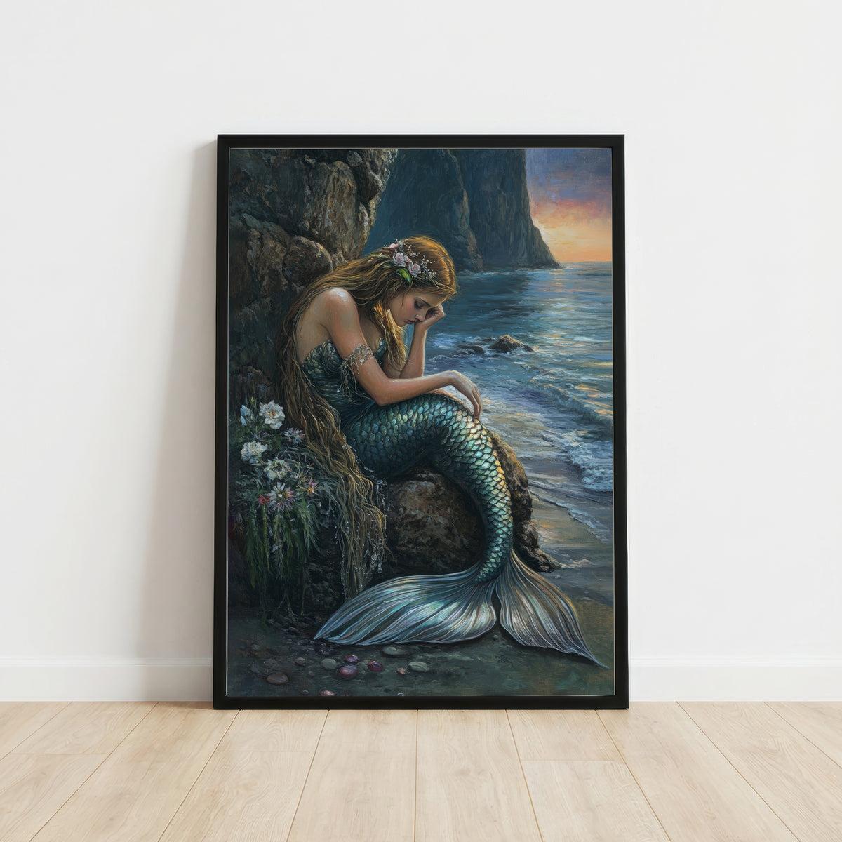 Mermaid by the Sea Art Print