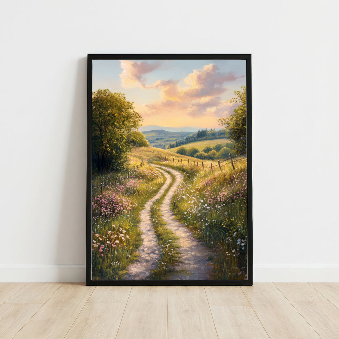 Wildflower Country Path Art Print