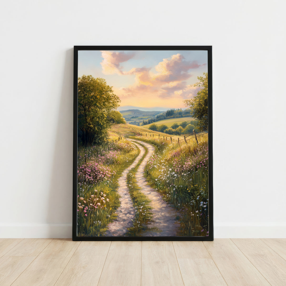 Wildflower Country Path Art Print