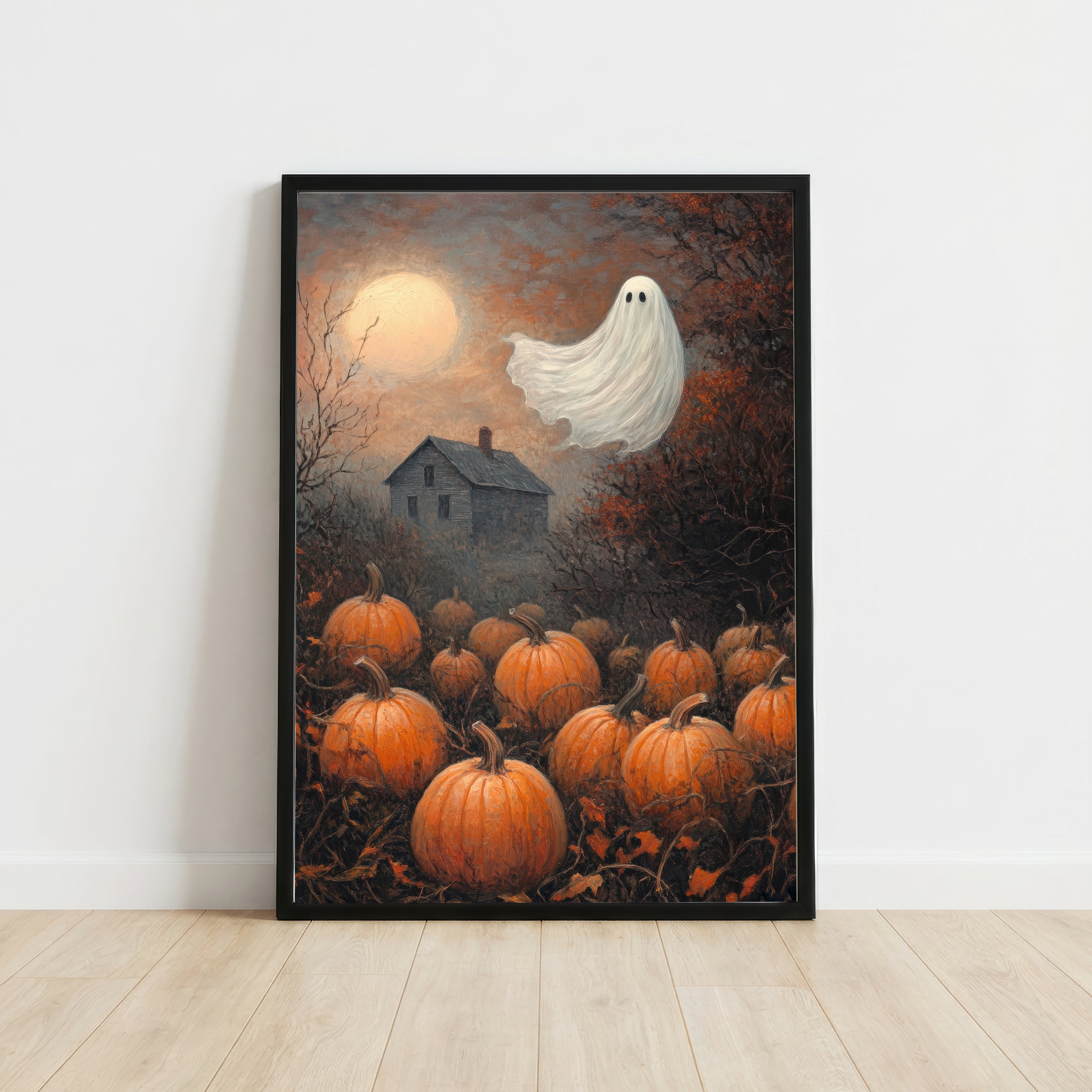 Ghostly Pumpkin Patch Art Print