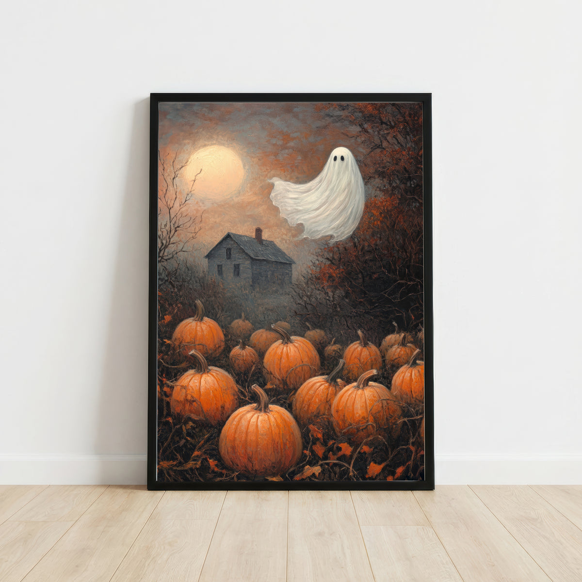 Ghostly Pumpkin Patch Art Print
