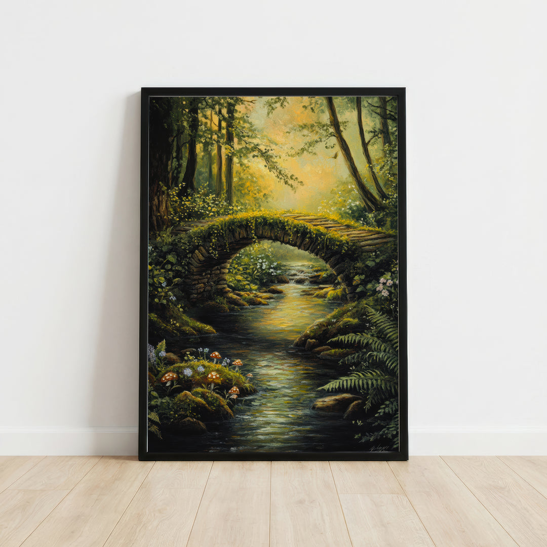 Woodland Stream Forest Art Print