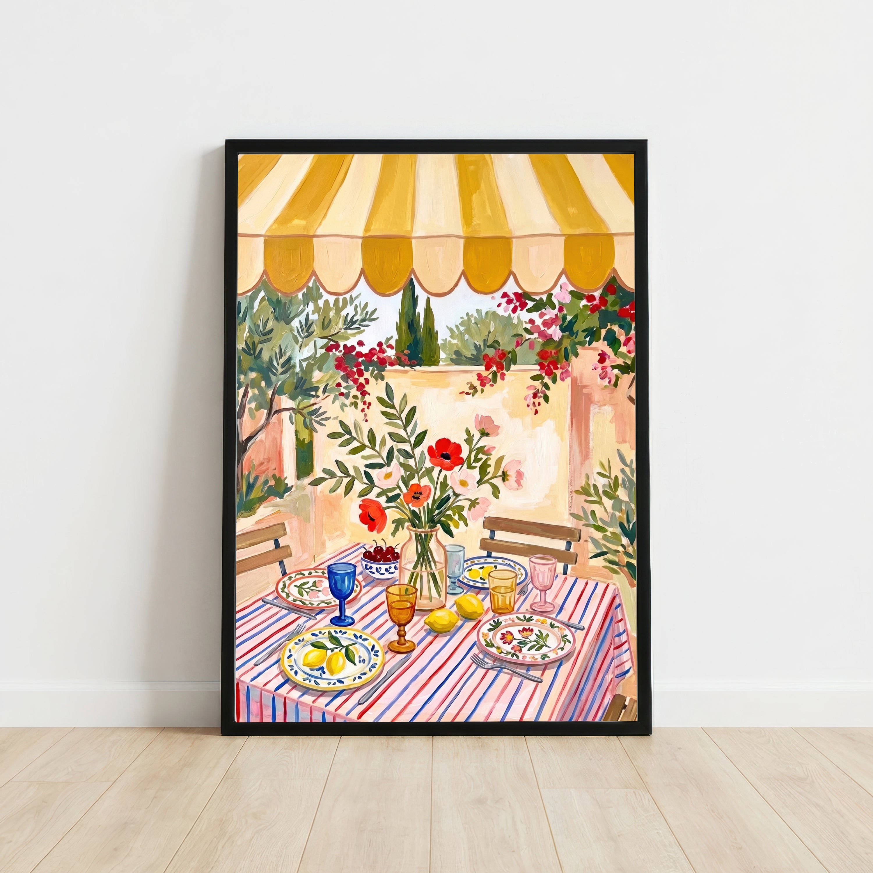 Mediterranean Garden Table Art Print