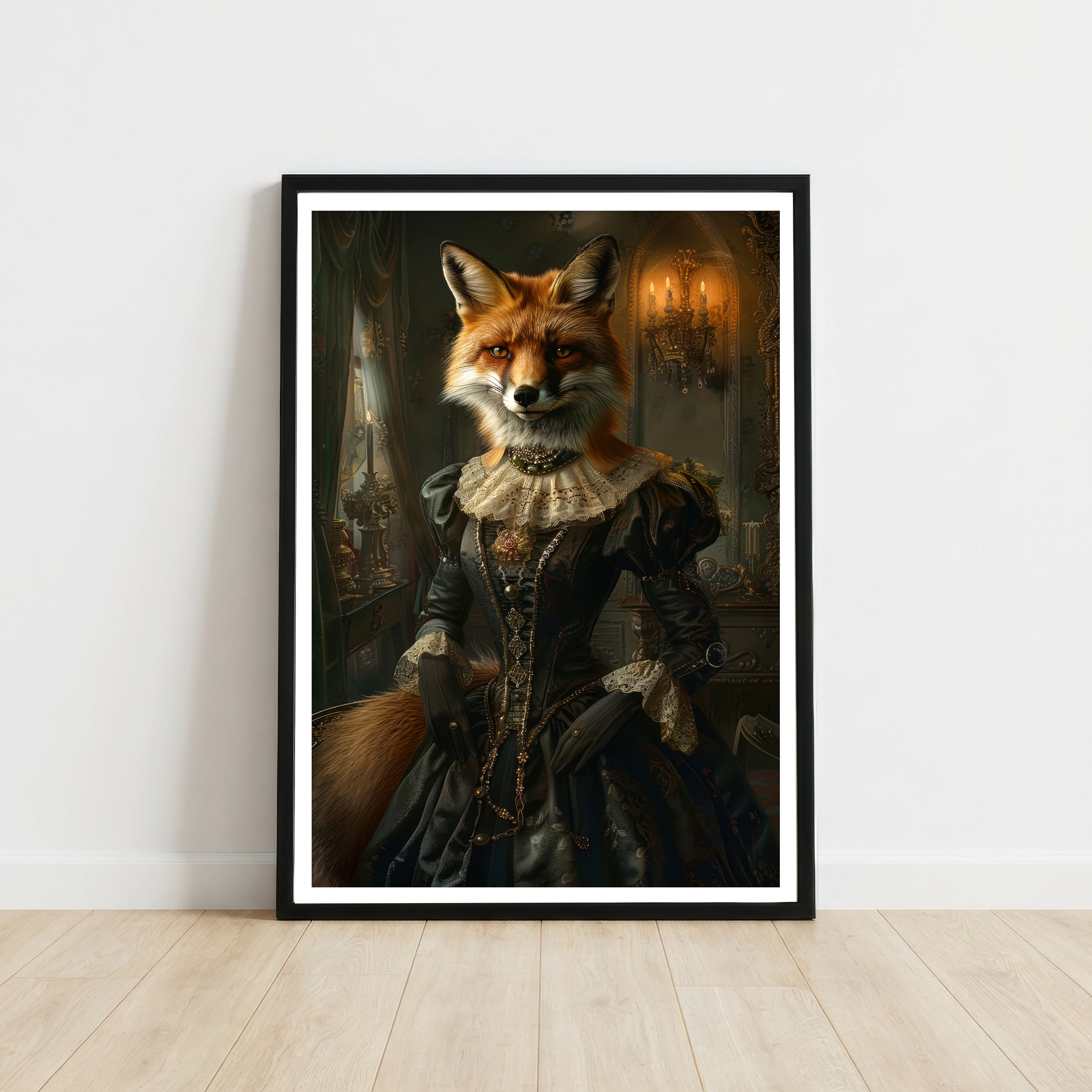 Victorian Fox Portrait Art Print