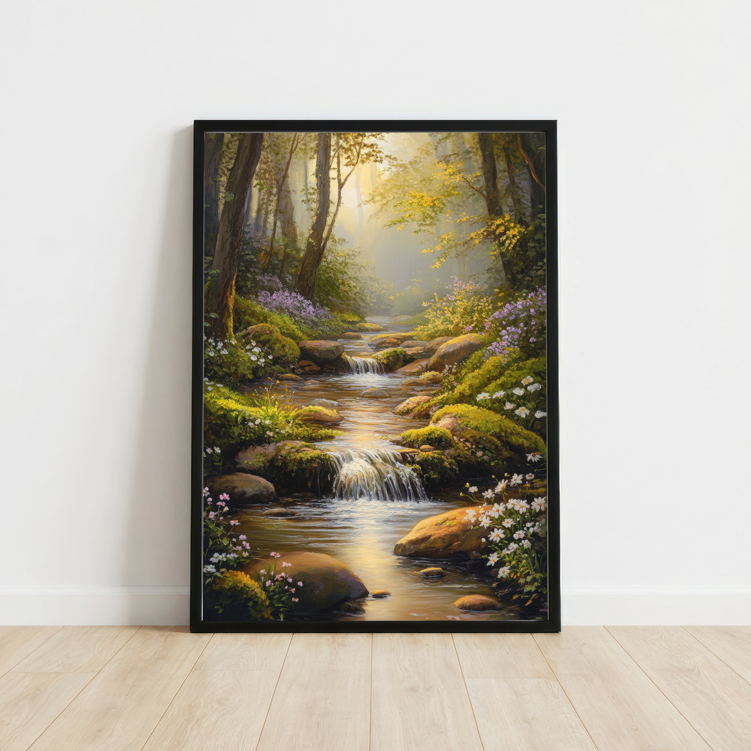 Enchanted Forest Waterfall Art Print
