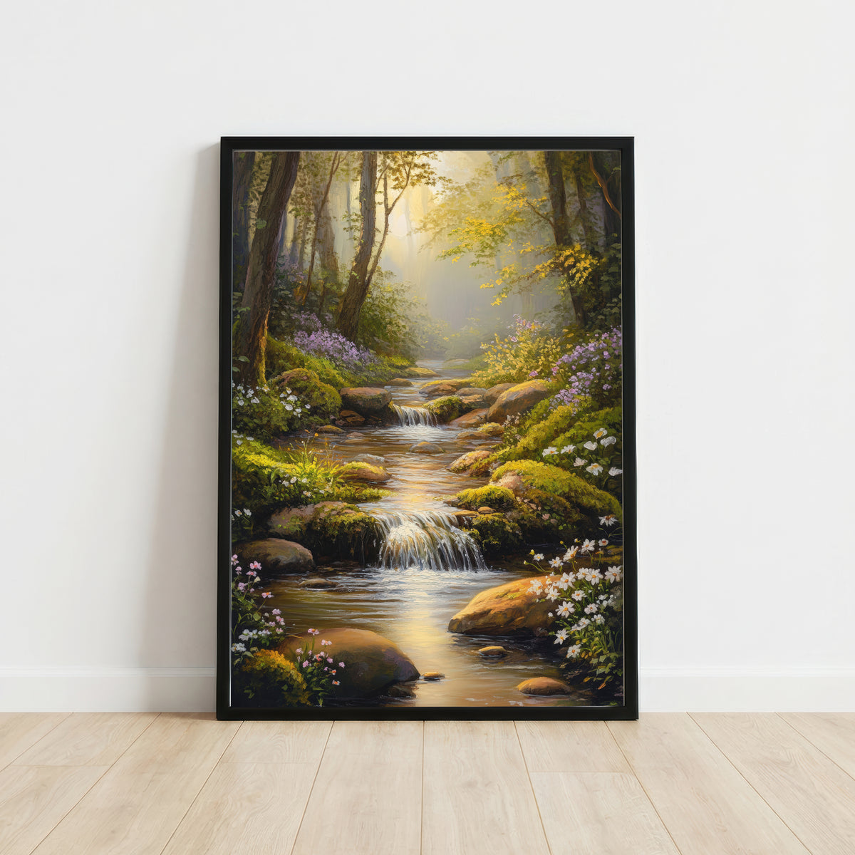 Enchanted Forest Waterfall Art Print