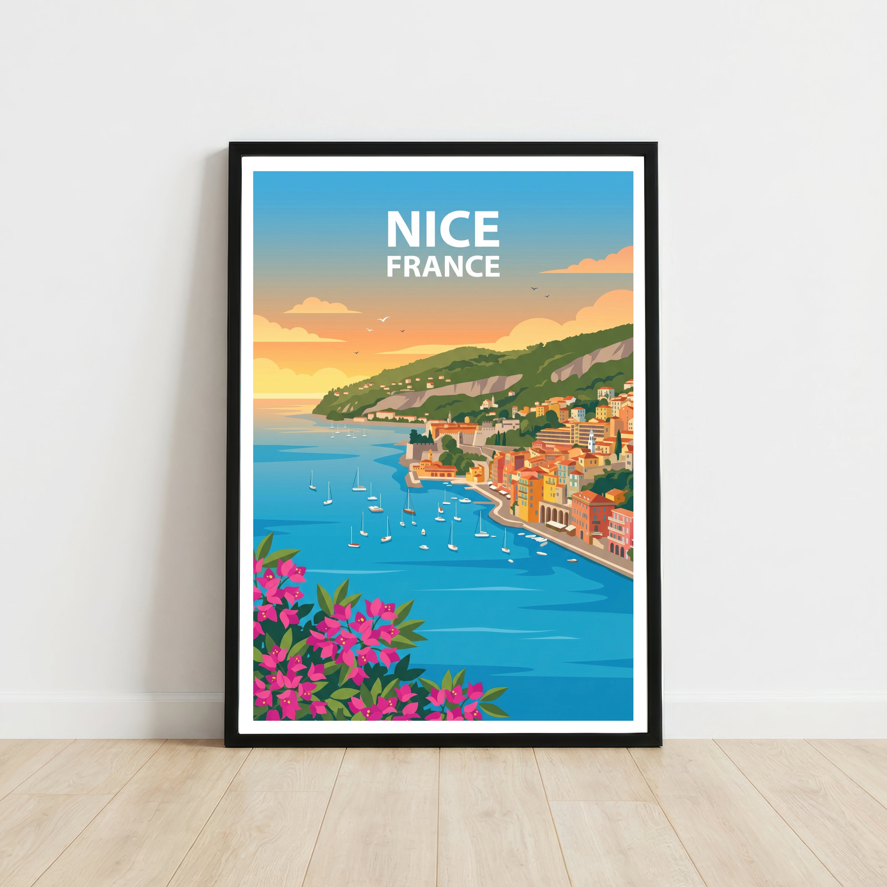 Nice France Travel Poster