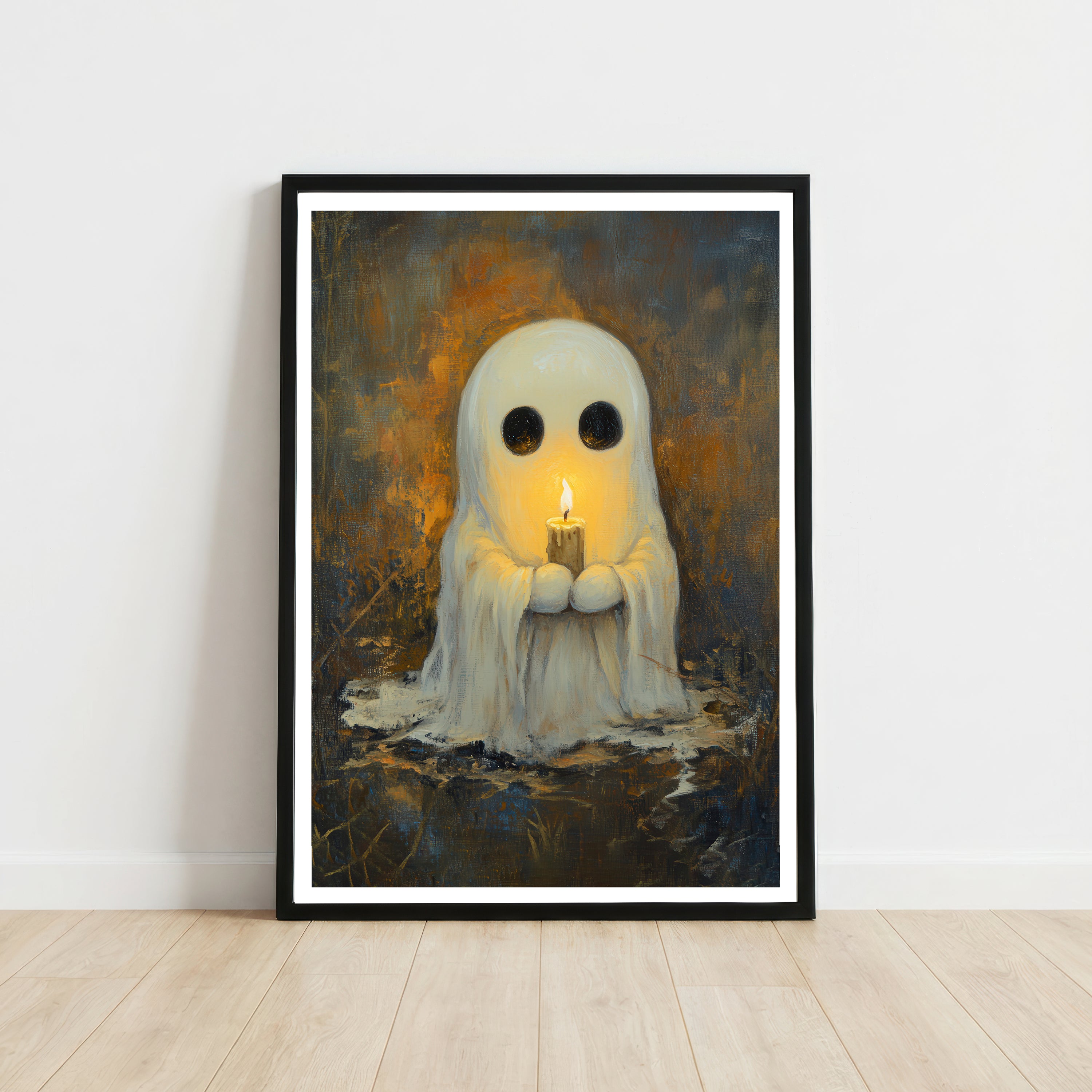 Ghost Holding Candle Art Print