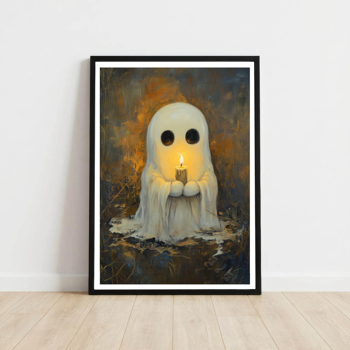Ghost Holding Candle Art Print