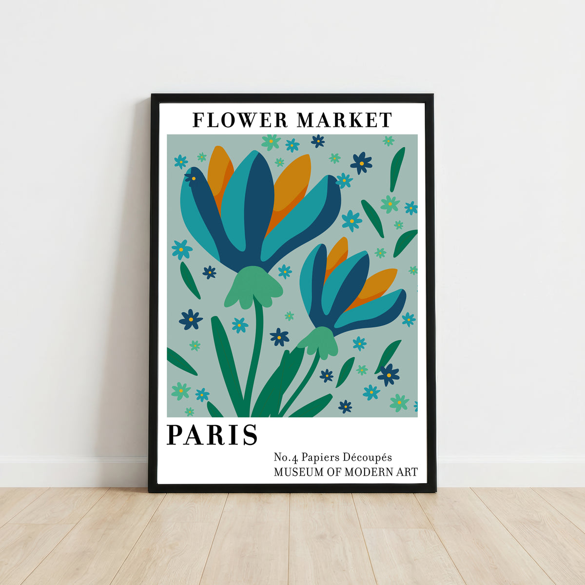 Paris Flower Market Paper Cut Art Print