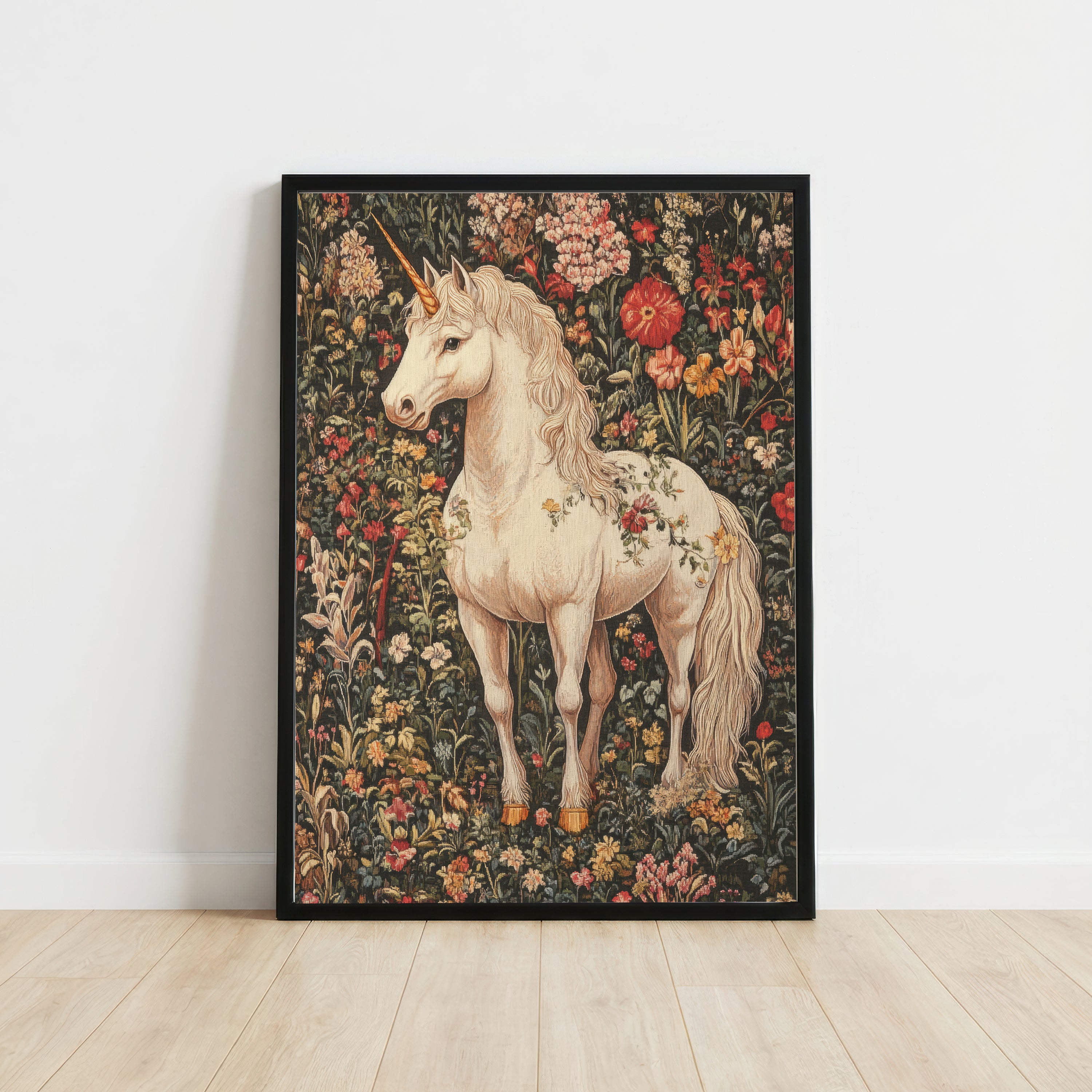 Floral Unicorn Art Print