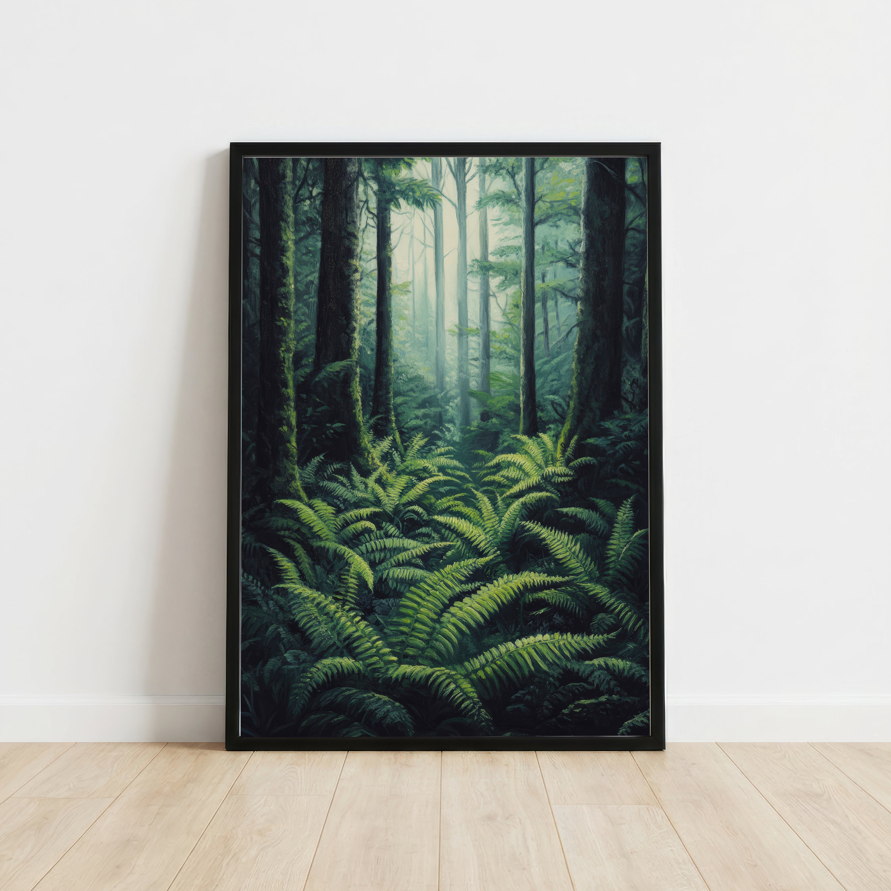 Misty Fern Forest Art Print