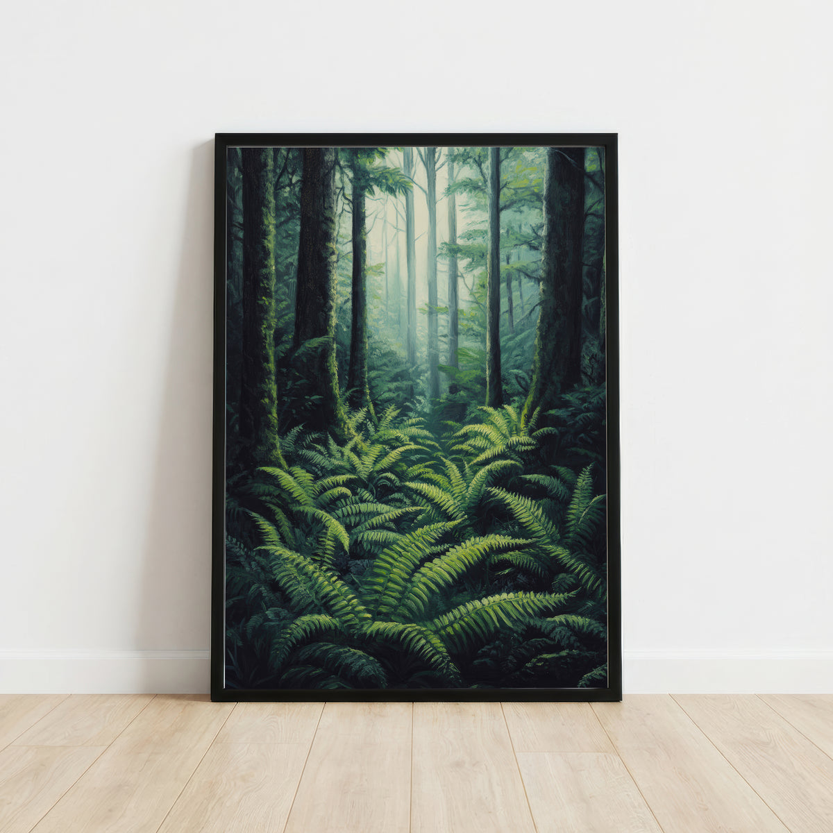 Misty Fern Forest Art Print