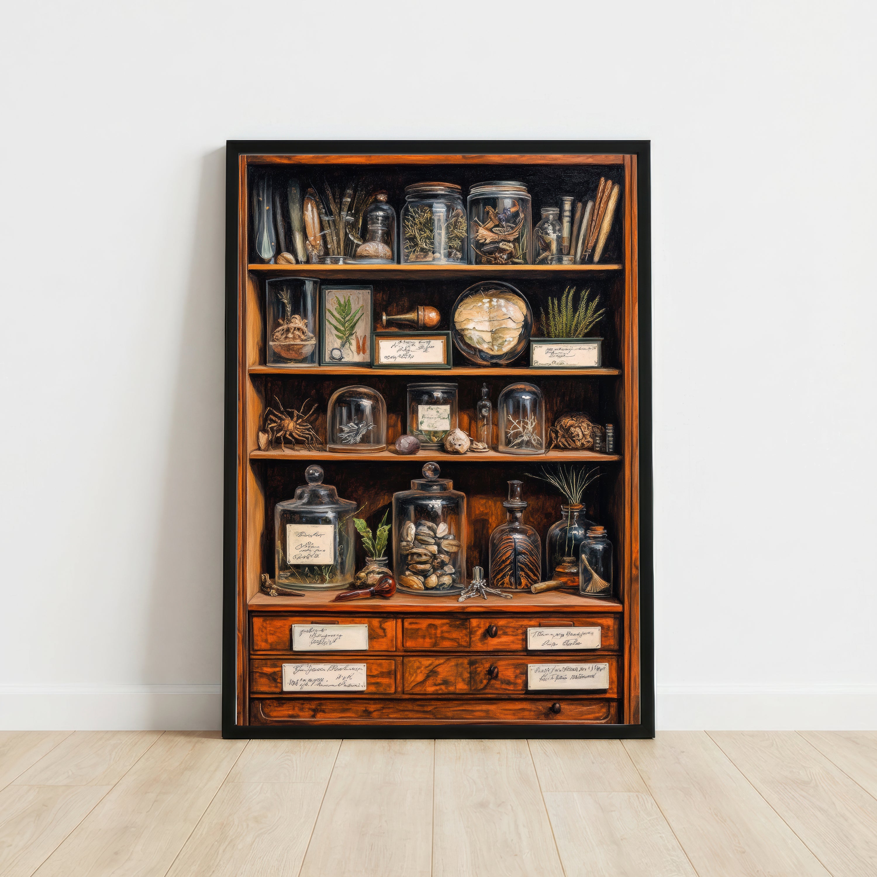 Apothecary Cabinet Dark Academia Art Print