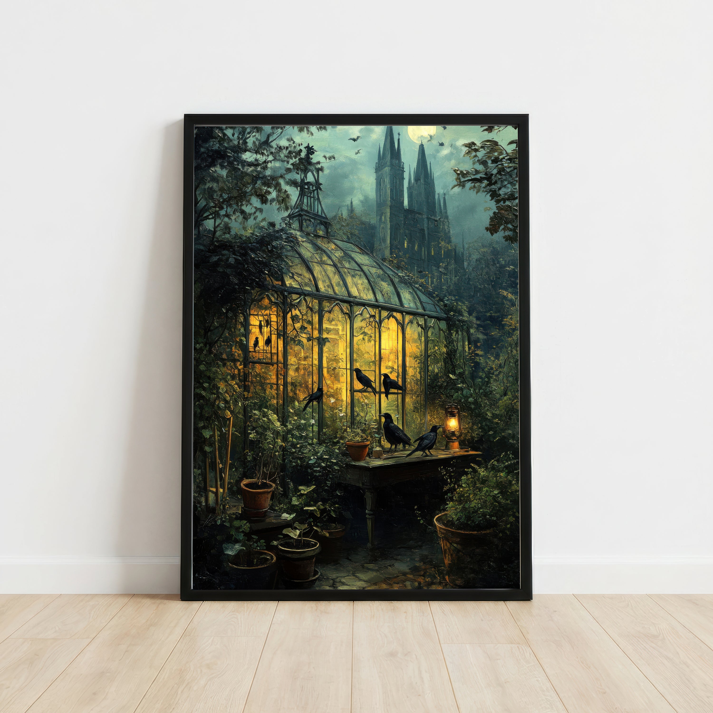 Gothic Raven Conservatory Art Print