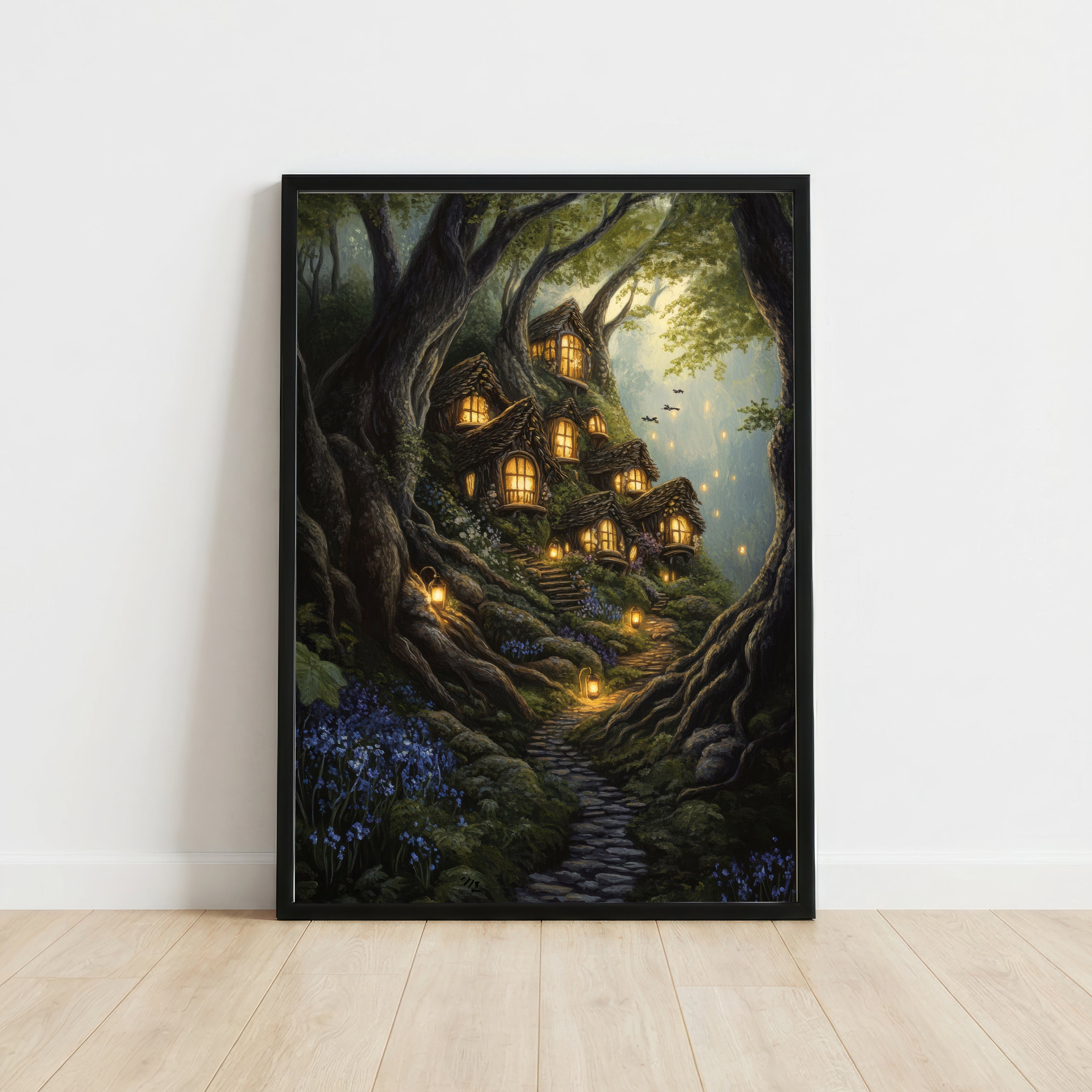 Enchanted Forest Treehouse Art Print