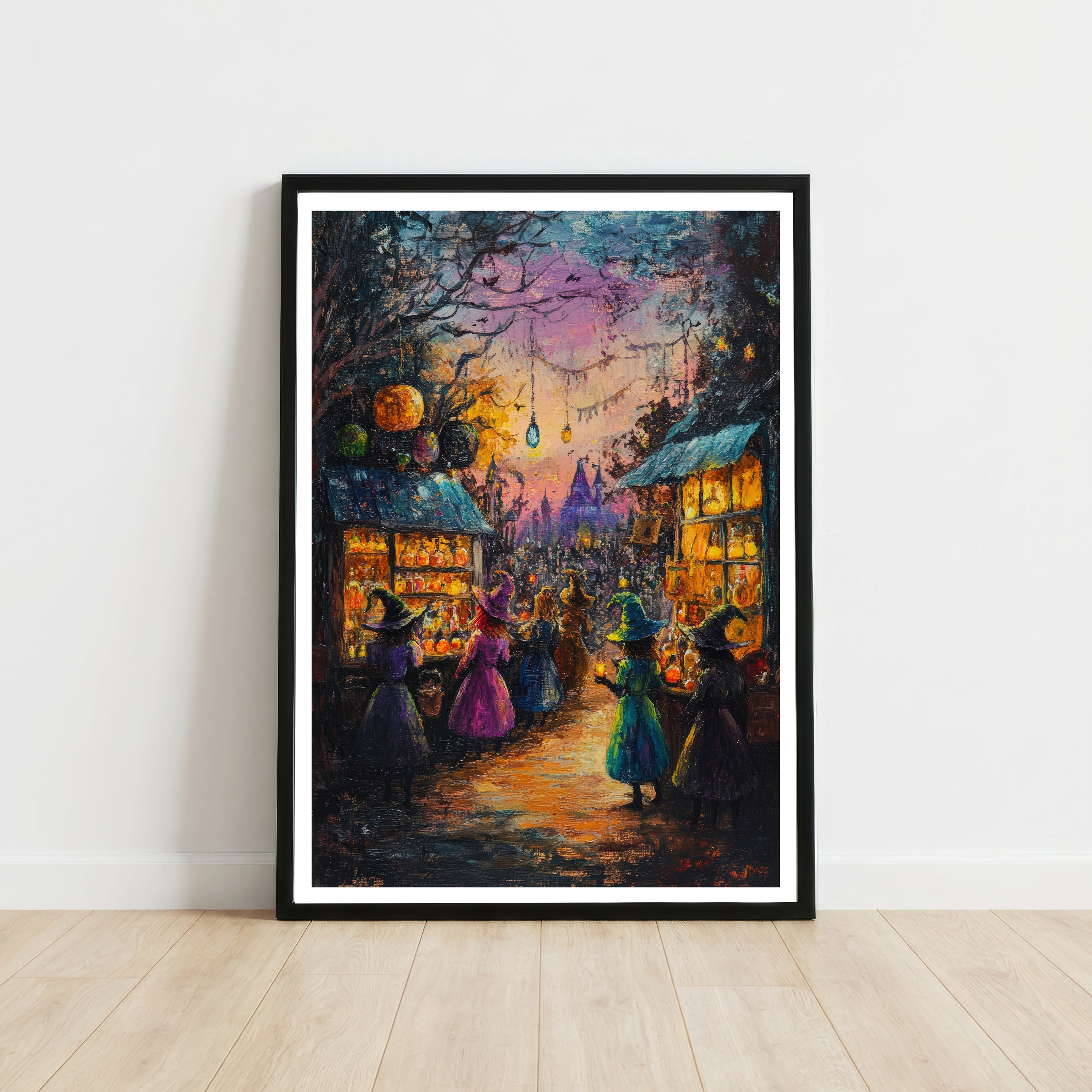 Enchanted Market Night Art Print