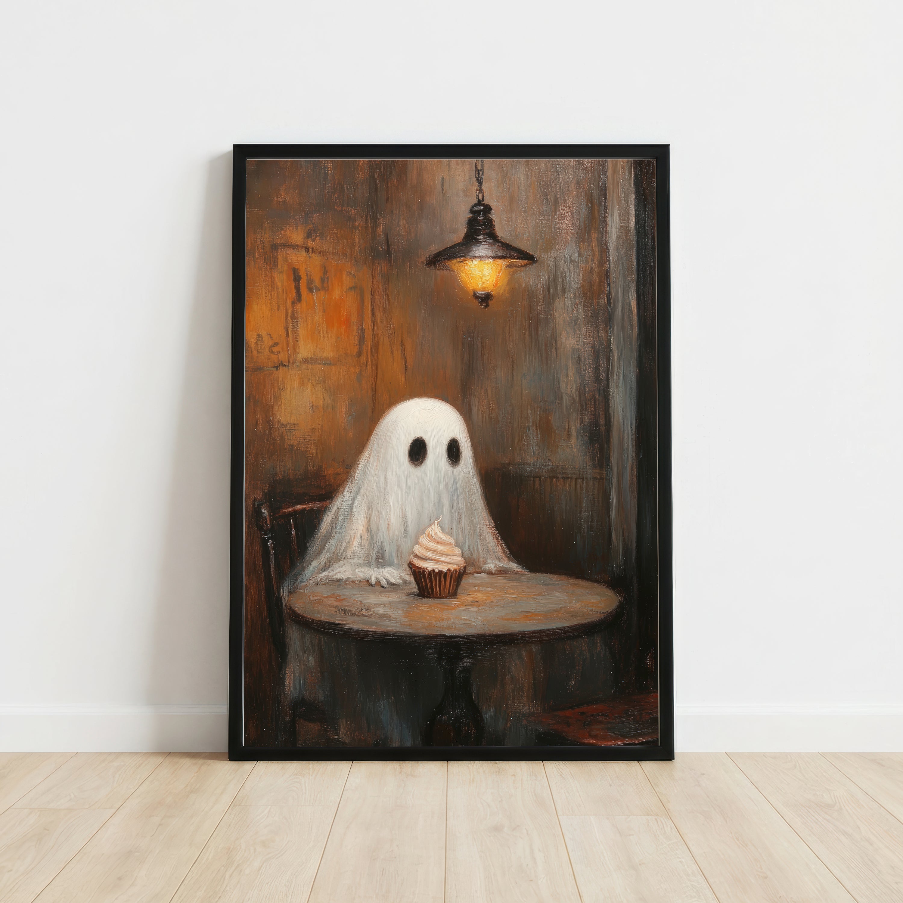 Ghost with Cupcake Art Print
