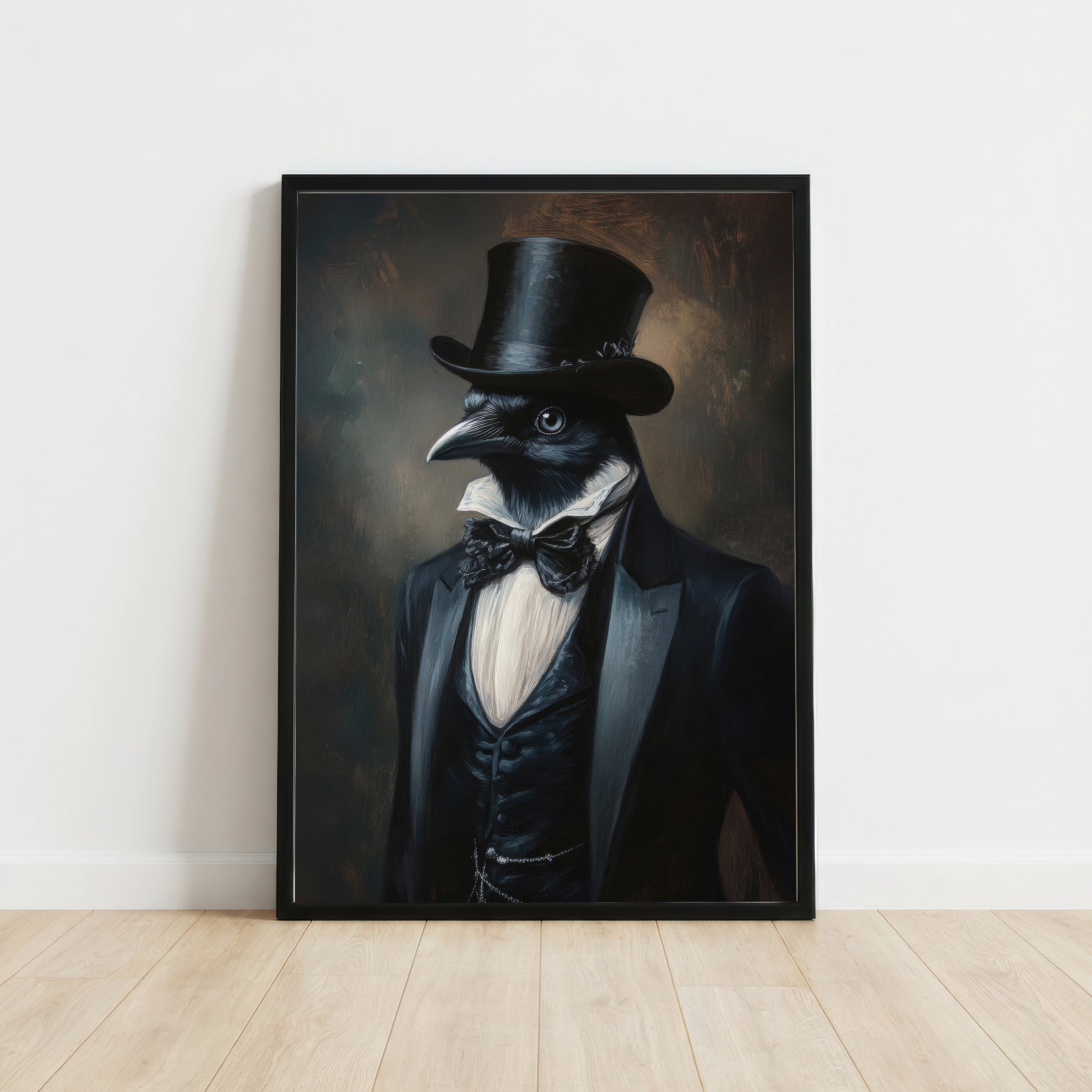 Raven Gentleman Dark Academia Art Print