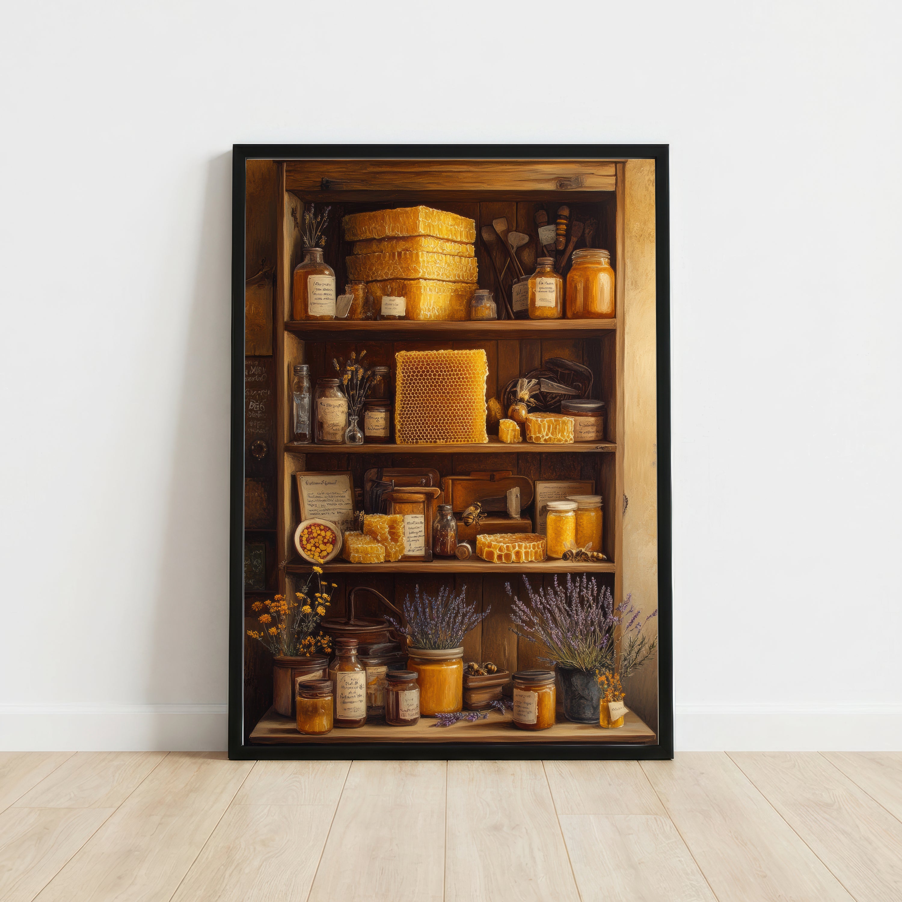 Honeycomb Apothecary Still Life Art Print