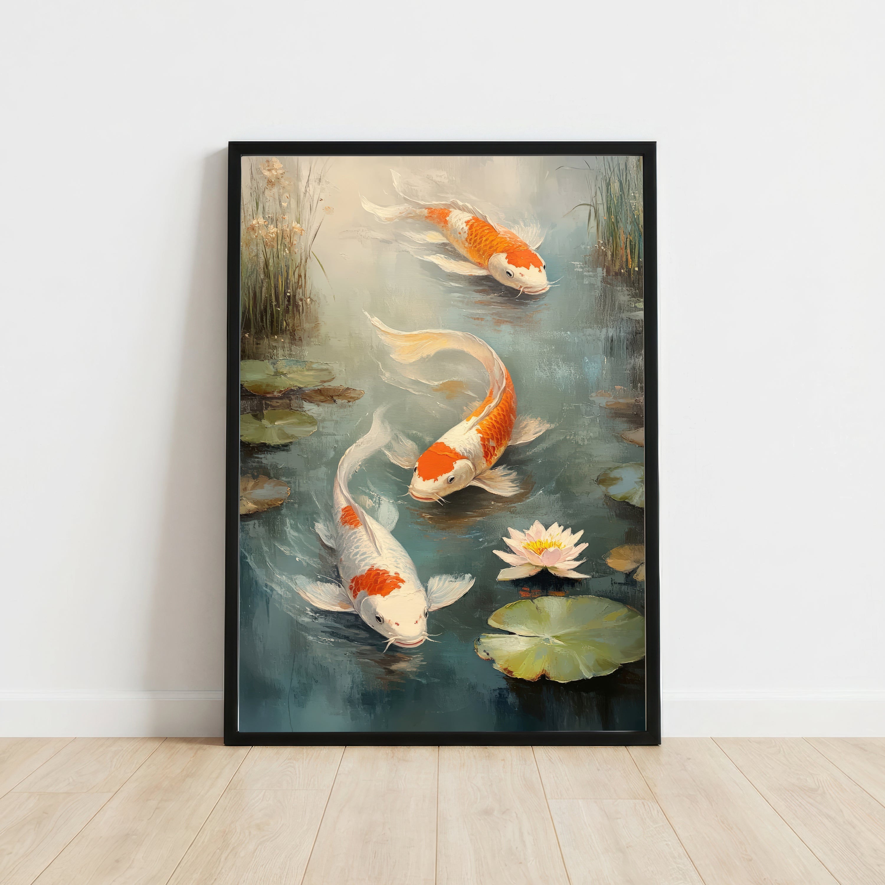 Koi Pond Impressionist Art Print