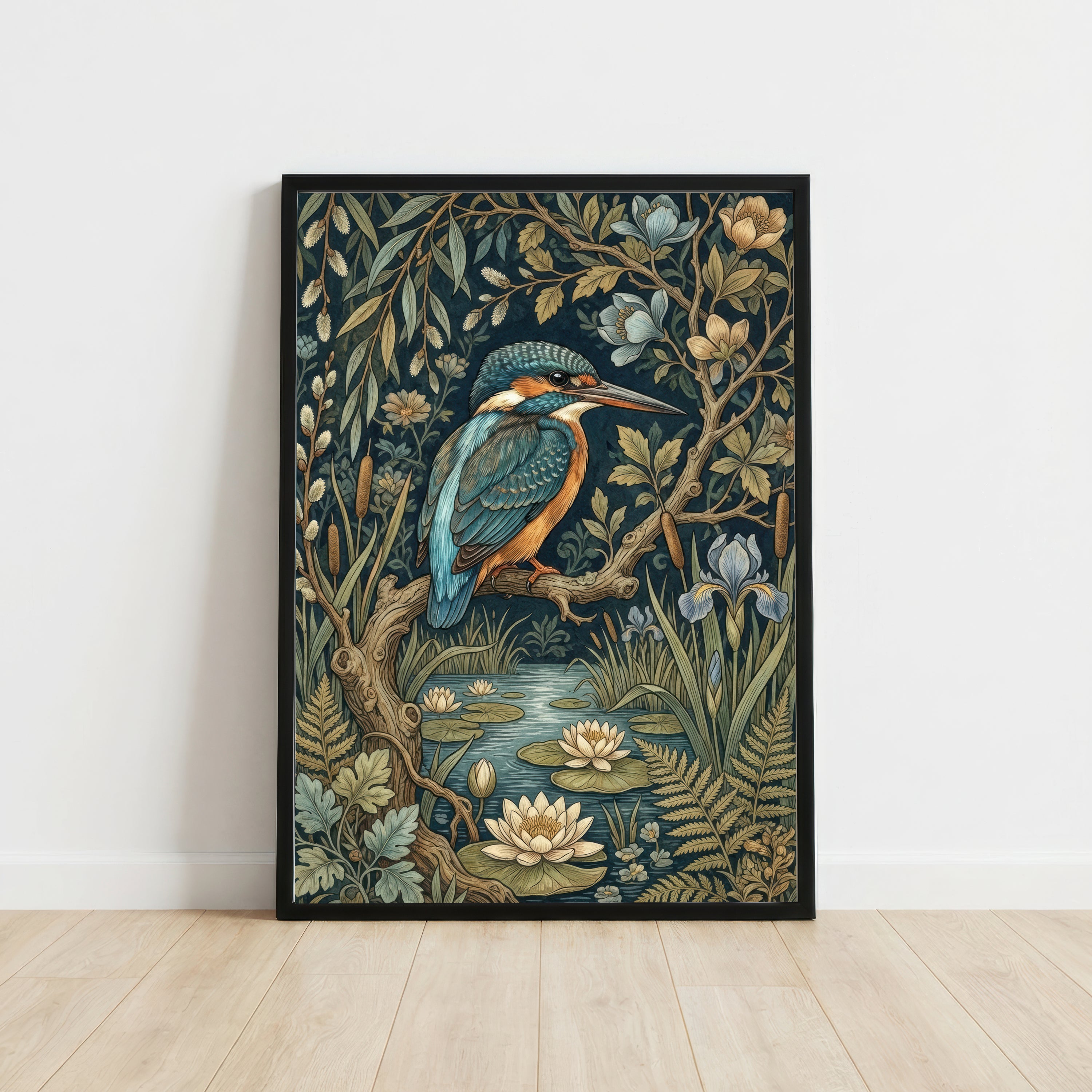 Kingfisher Botanical Art Print