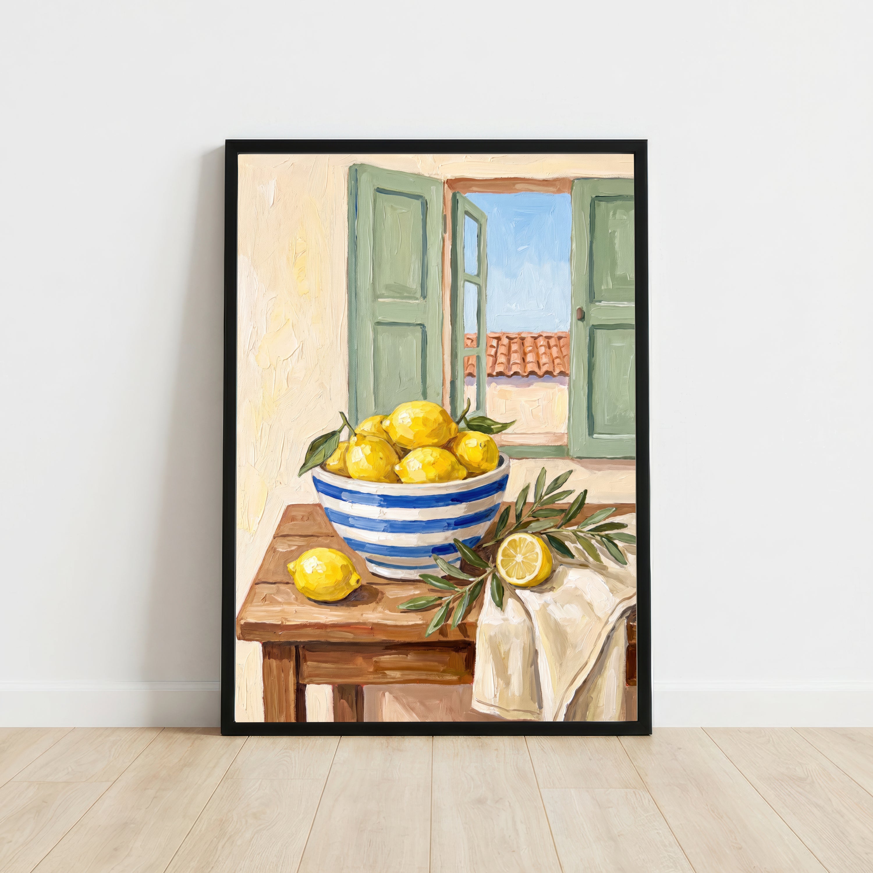 Mediterranean Lemon Bowl Art Print