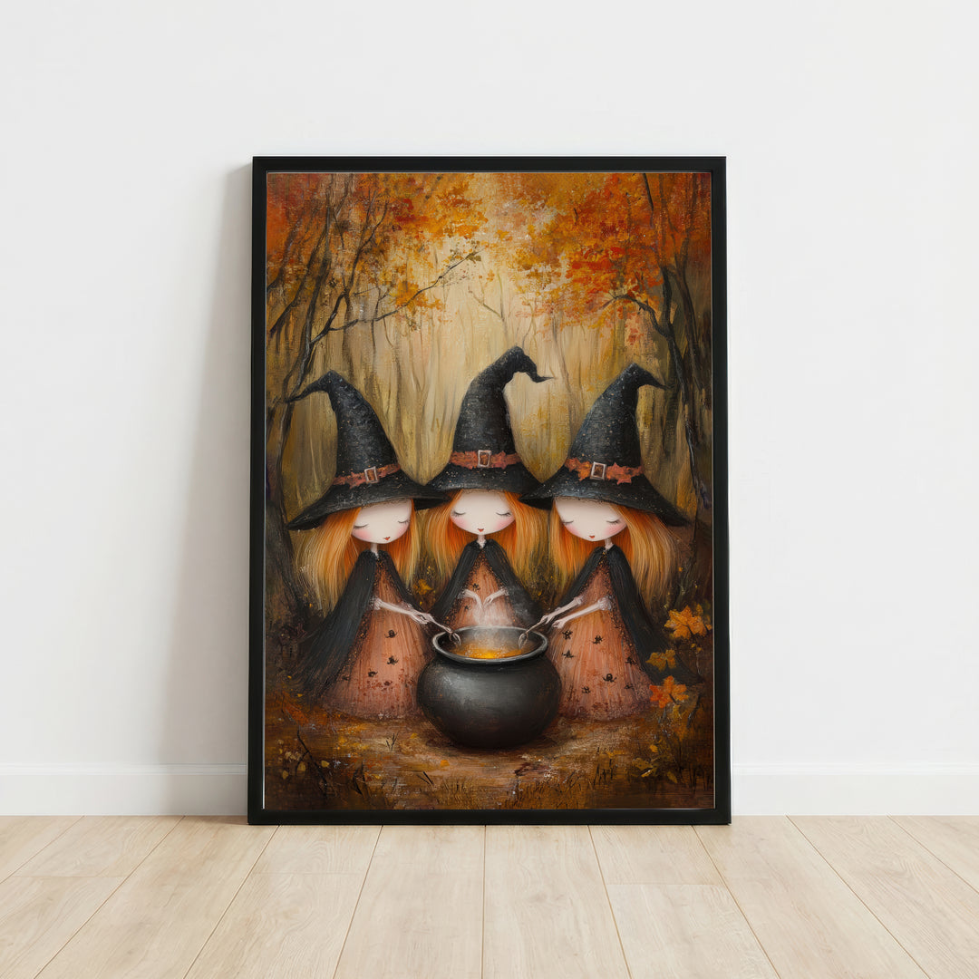 Three Witches Cauldron Art Print