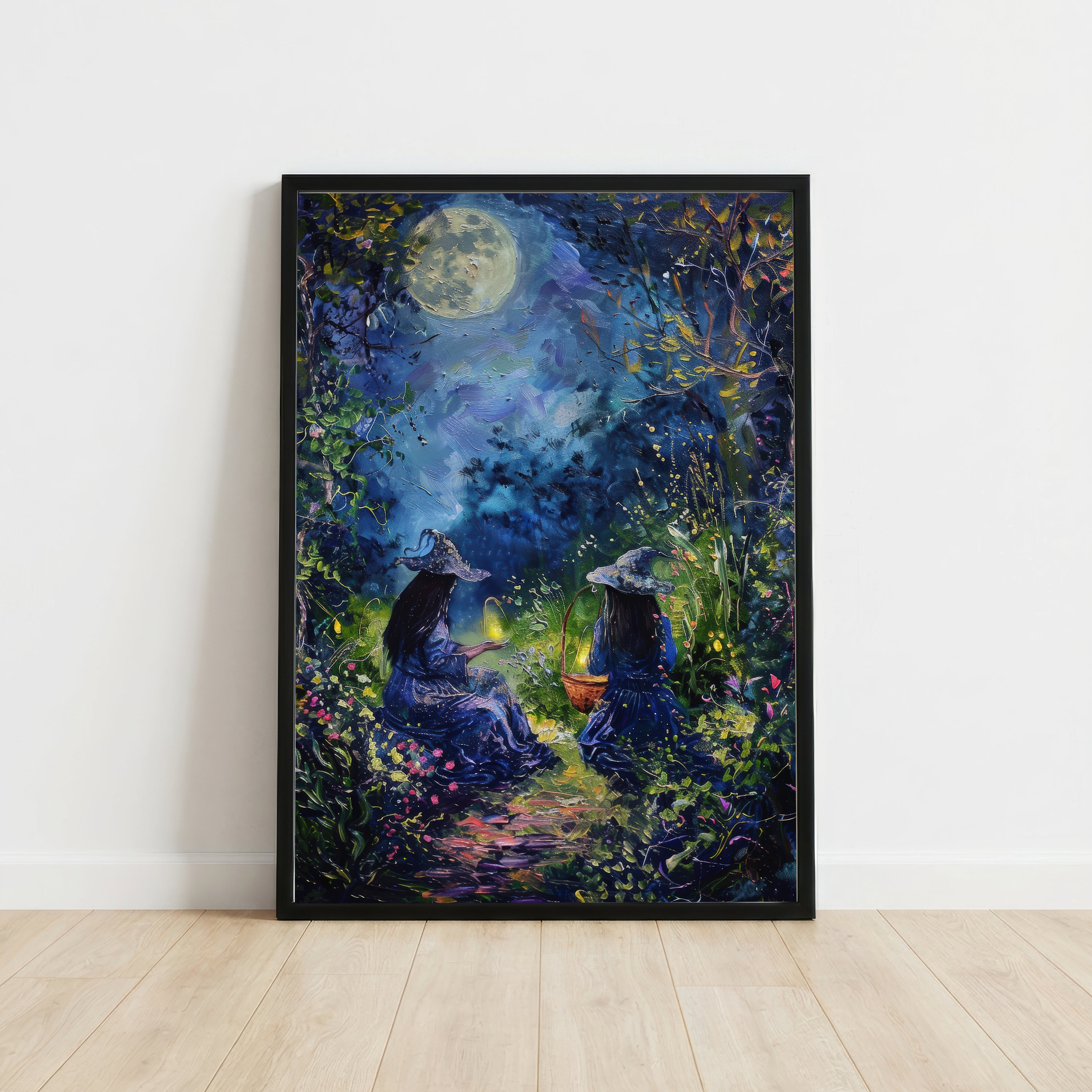 Moonlit Witches Magic Art Print