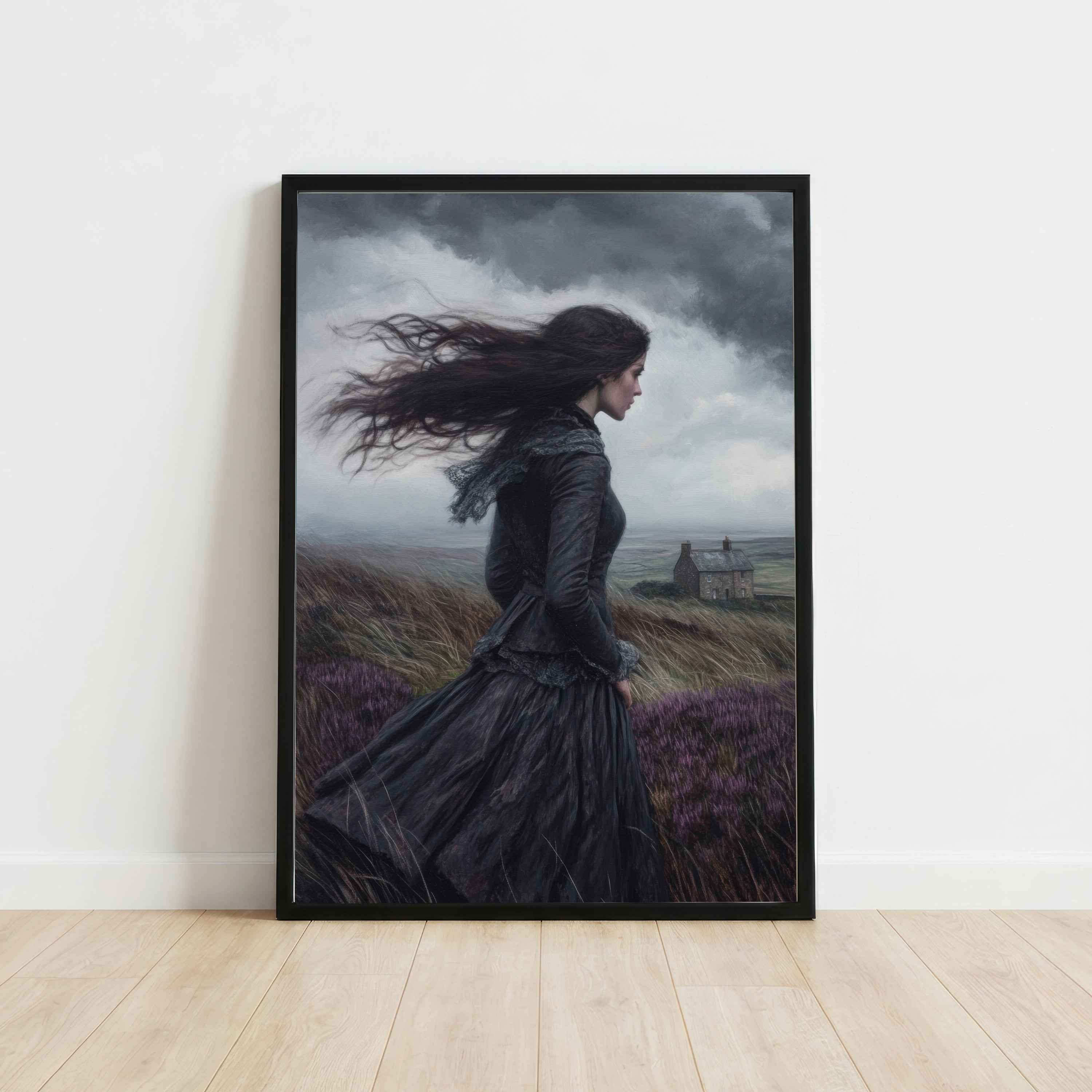 Windswept Woman Gothic Art Print
