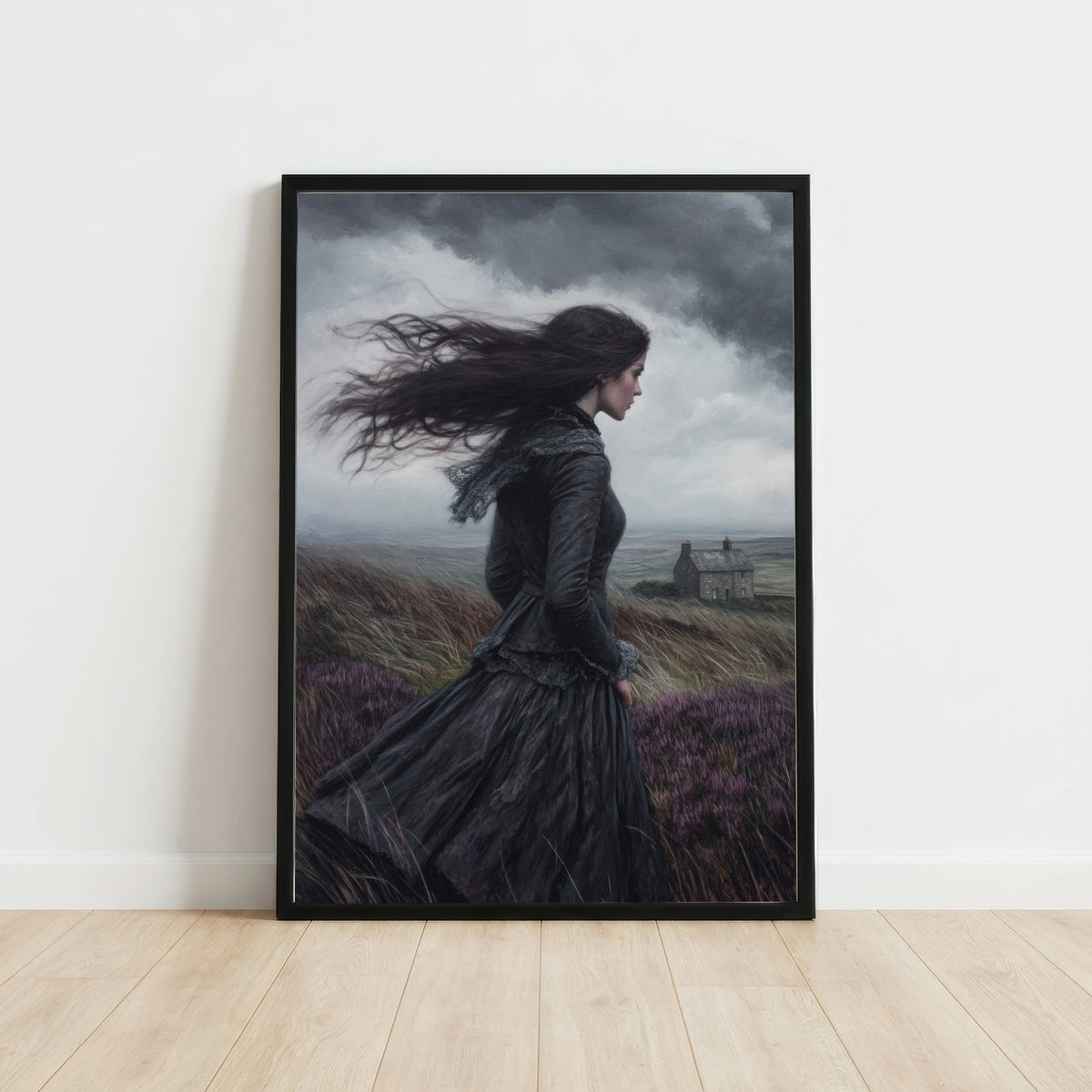 Windswept Woman Gothic Art Print