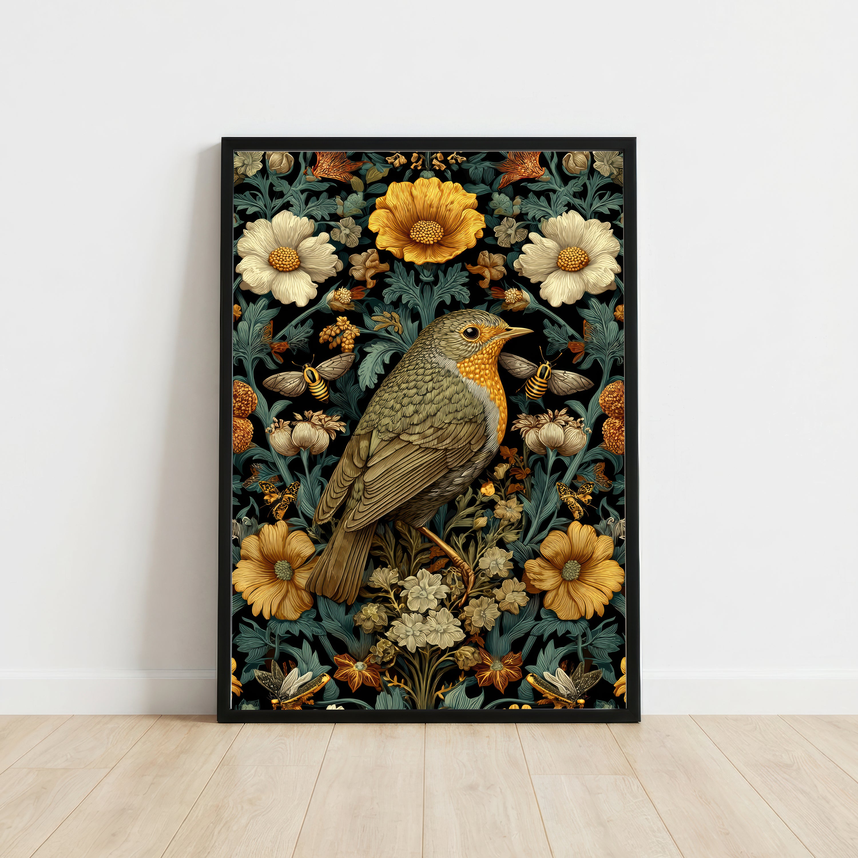 Songbird Floral Art Print