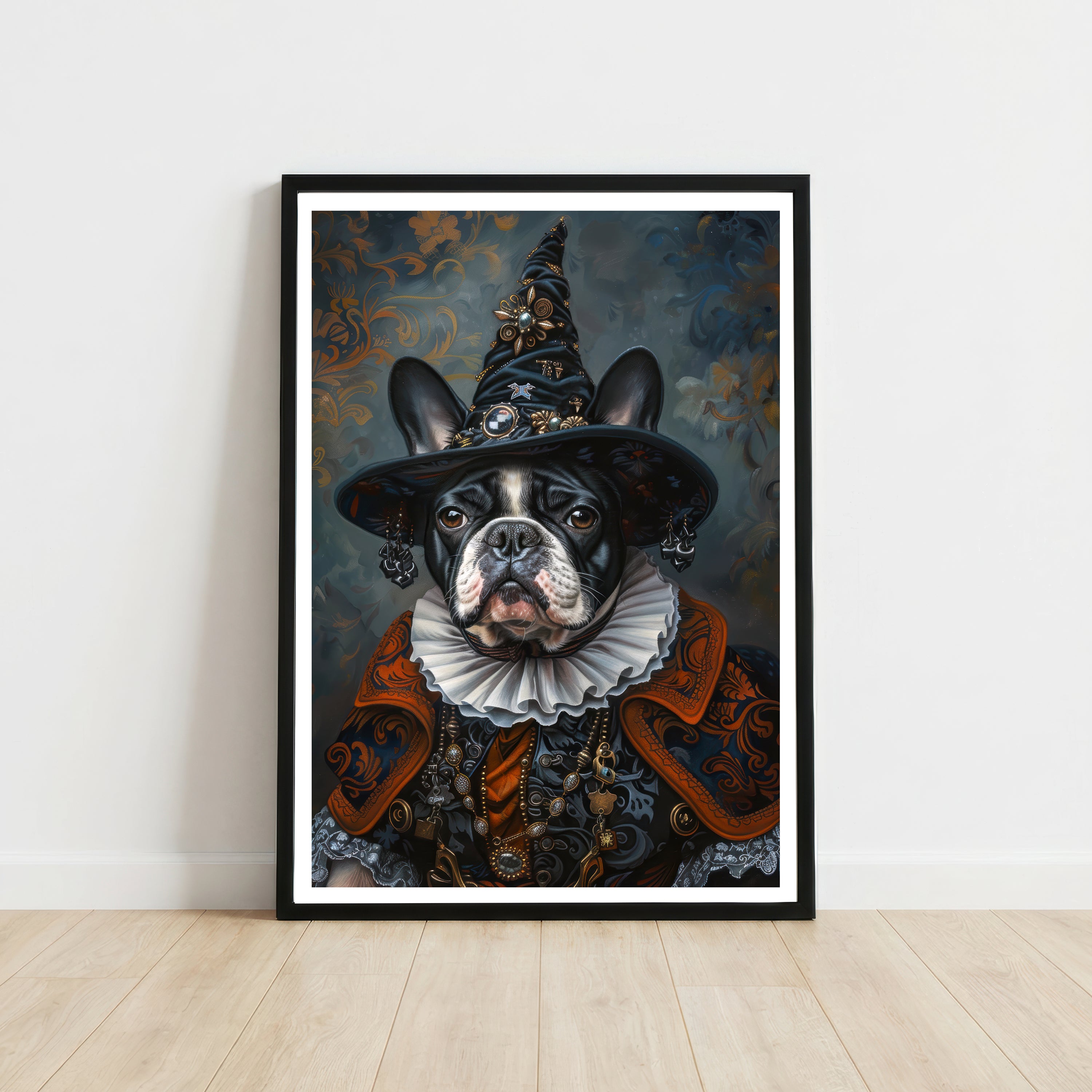 Witchy French Bulldog Art Print